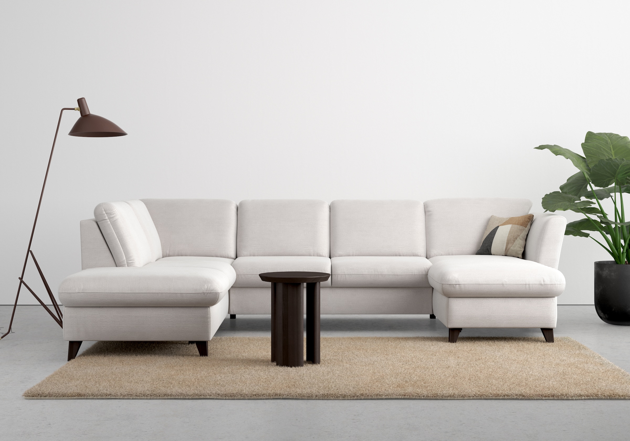 Home affaire Wohnlandschaft »Trelleborg U-Form« wahlweise mit Bettfunktion und Bettkasten, inkl. Federkern-Polsterung