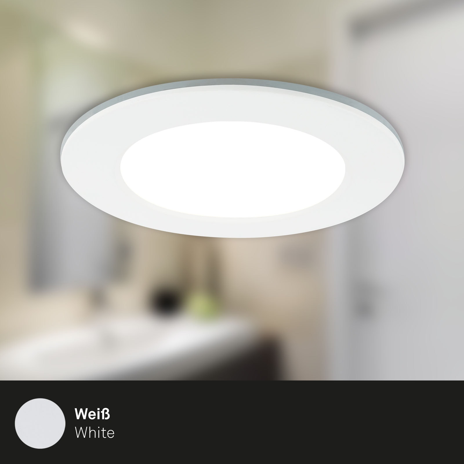 Briloner Leuchten LED Einbauleuchte »3er Set LED Einbauleuchten RGB-CCT, weiß«, 3er Set LED Einbauleuchten, RGB CCT, Einbaustrahler Bad, Bad IP65
