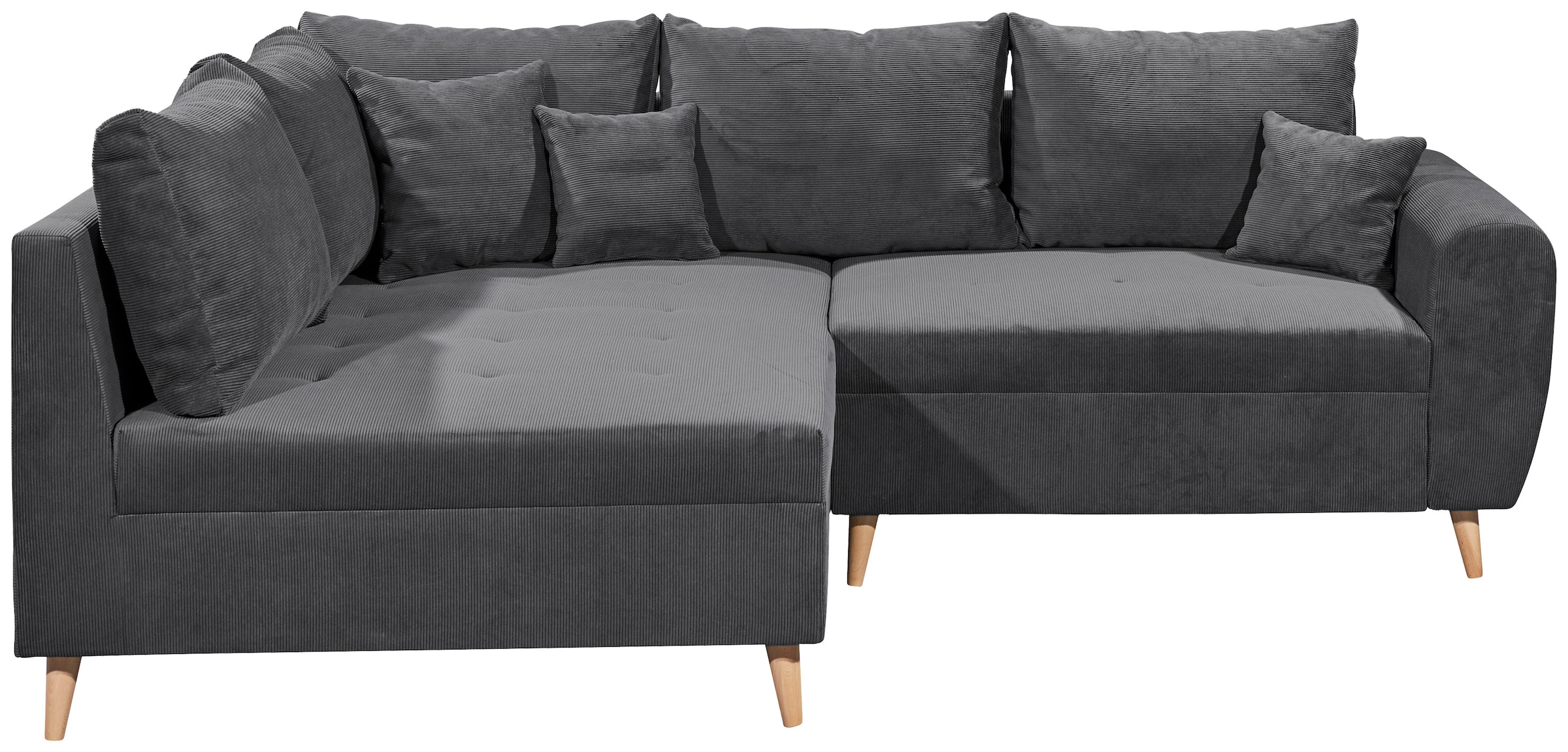 ED EXCITING DESIGN Ecksofa »Calanda L-Form«, mit Hocker & 3 Zierkissen