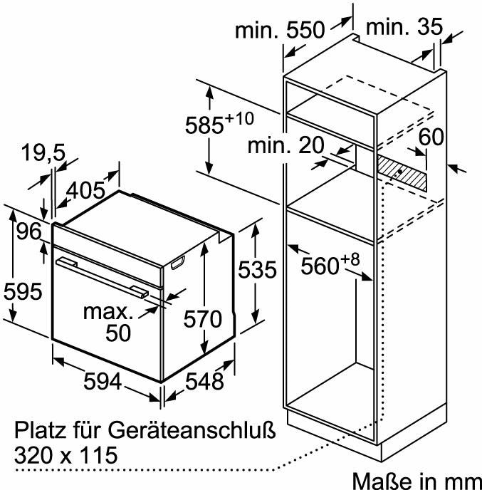 8. Bild von NEFF Pyrolyse Backofen N 30 »B2CCG6AN0«, mit Teleskopauszug nachrüstbar, Pyrolyse-Selbstreinigung, CircoTherm®-Heißluft