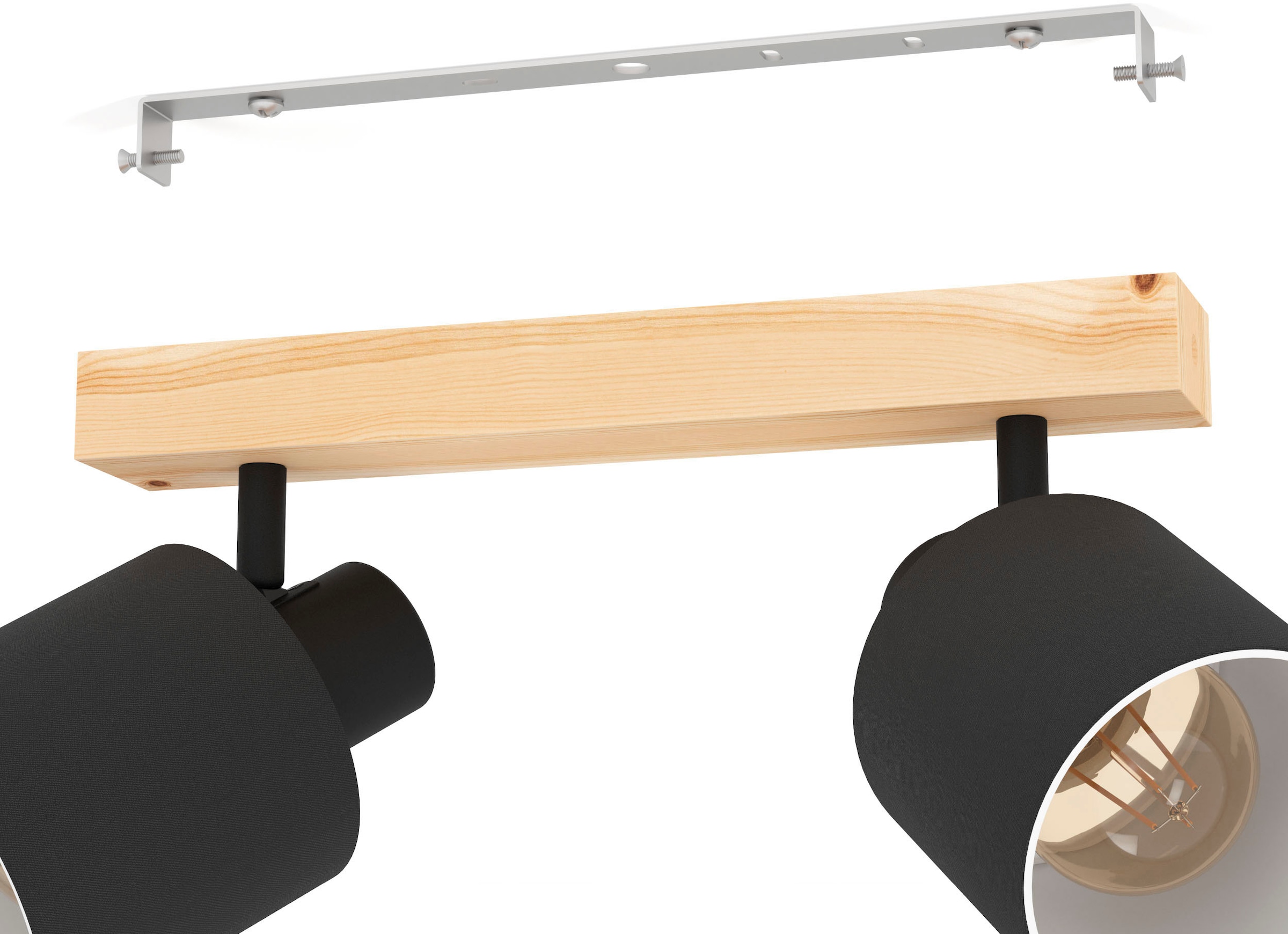 EGLO Deckenspot »BATALLAS«, Leuchtmittel E27 | Leuchtmittel wechselbar-ohne Leuchtmittel, Deckenstrahler skandi, Wohnzimmerlampe, Schlafzimmerlampe, Spots E27