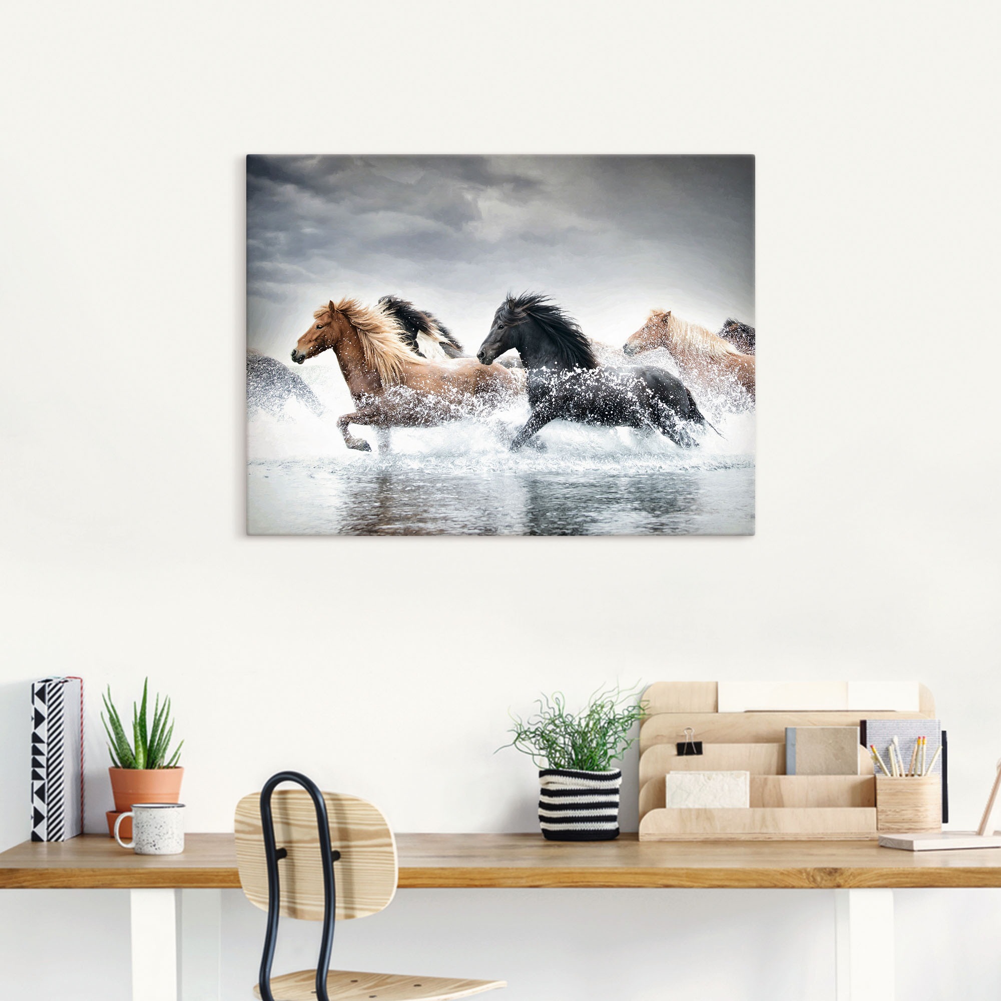 Artland Wandbild »Pferderennen V« Pferdebilder 1 Stk. tlg. als Leinwandbild günstig online kaufen