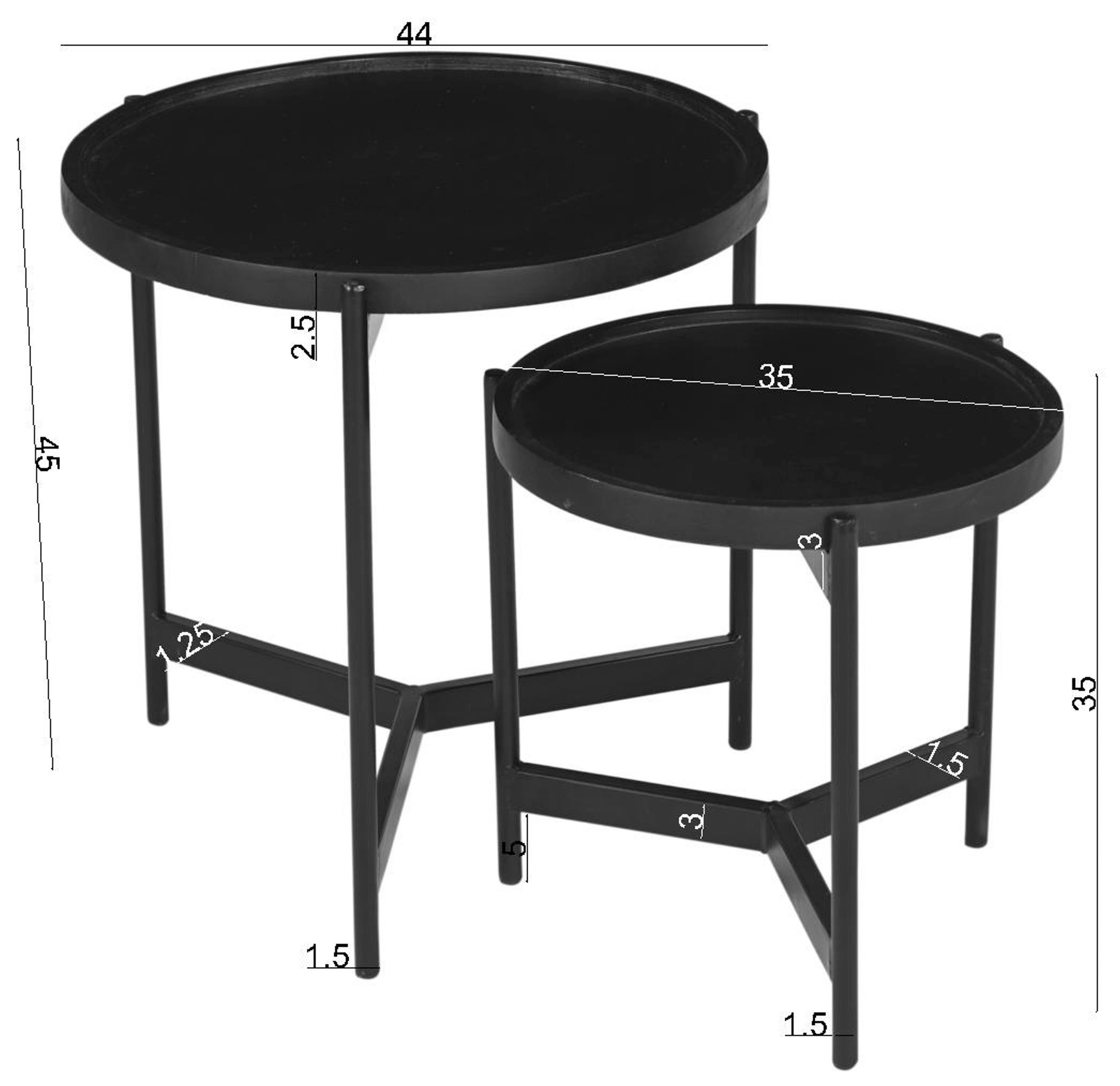 SIT Beistelltisch, (2 St.), Set aus 2 Tischen
