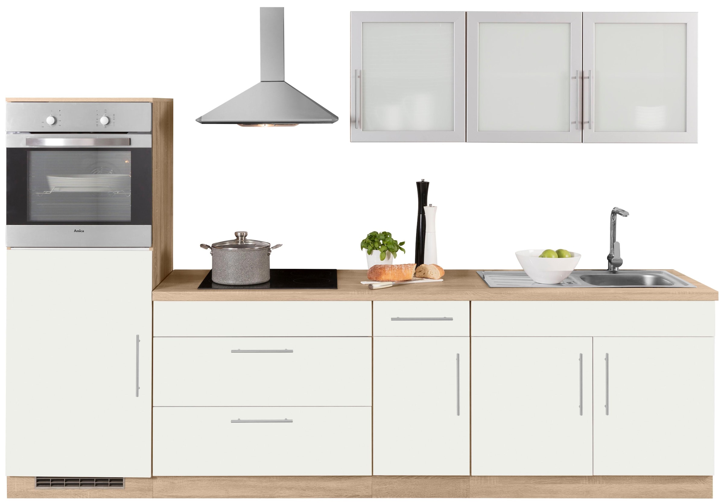 wiho Küchen Küchenzeile Breite cm bestellen 290 »Aachen«, E-Geräte, ohne online