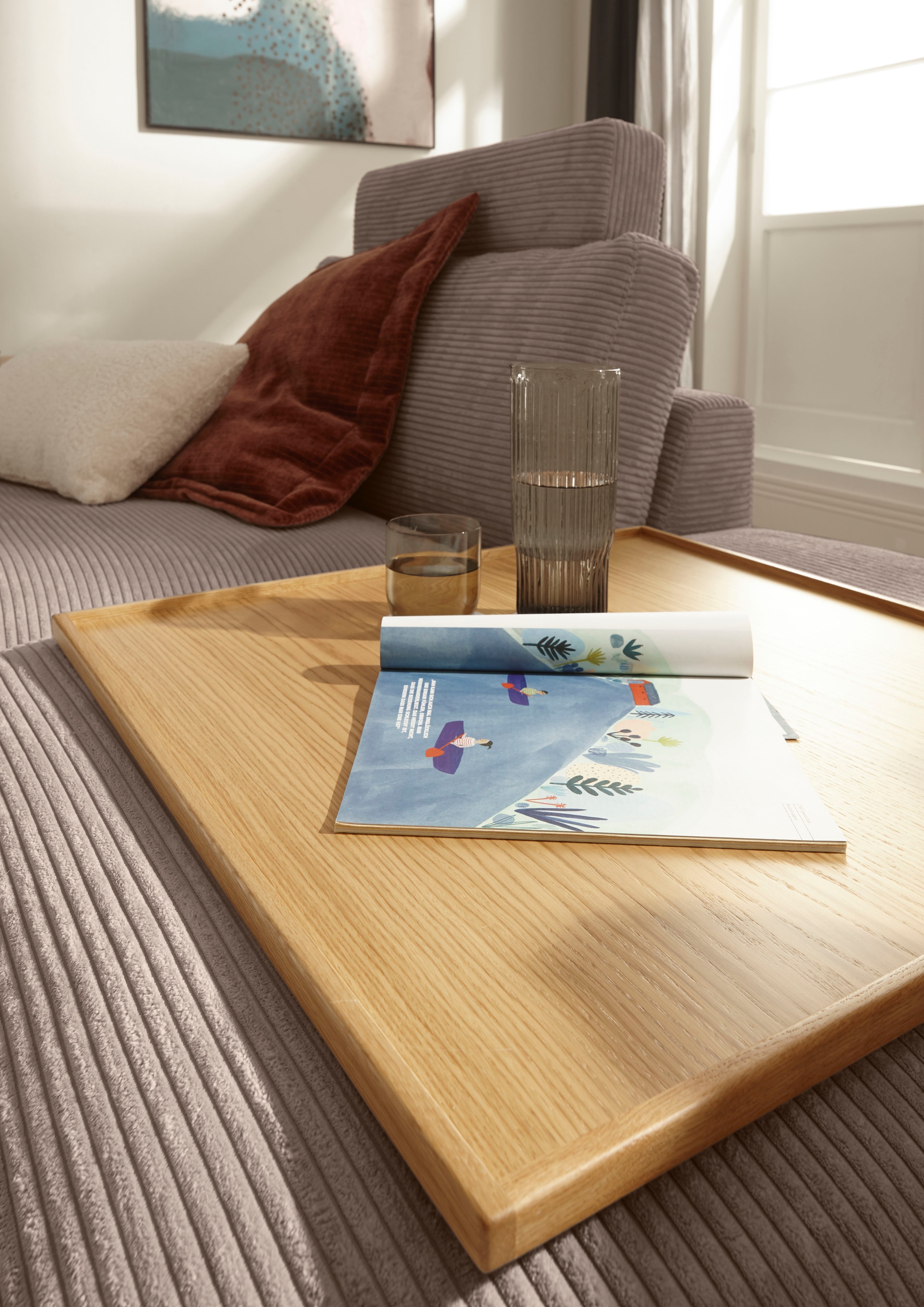 Musterring Wohnlandschaft »Lucia U-Form«, Cord-Bezug, inklusive Kopfstütze, Gesamtbreite 524 cm