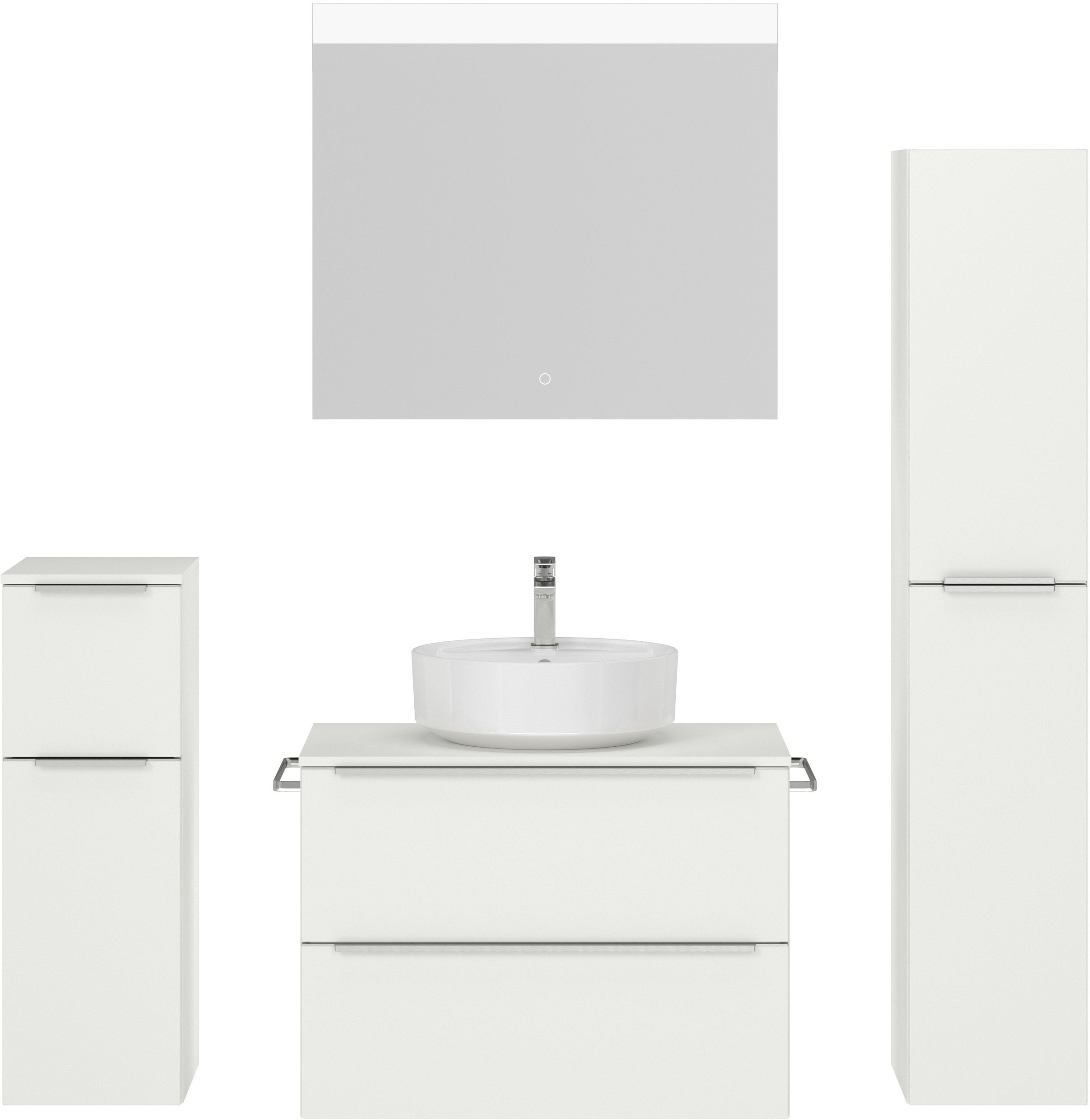 nobilia® Badmöbel-Set »Alvene« vormontiert, mit Soft-Close, 4 Stk. tlg. günstig online kaufen