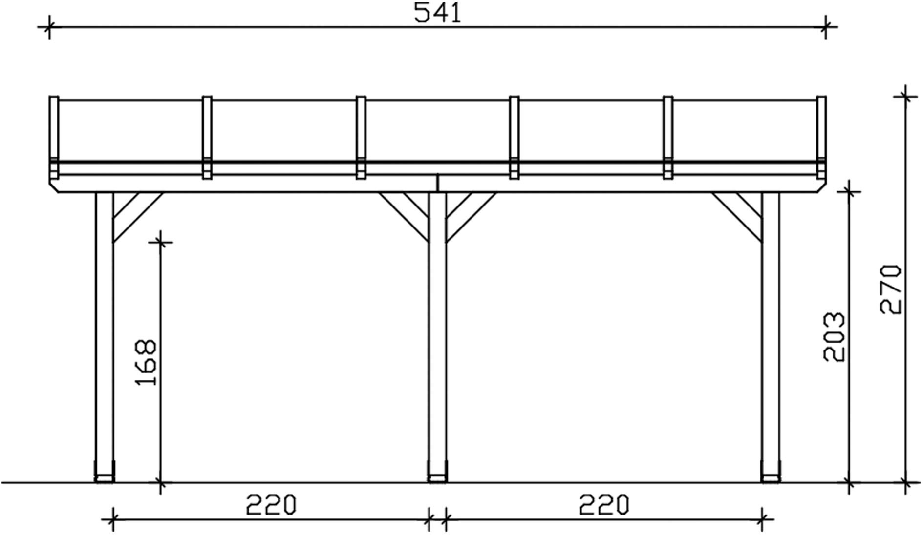 Skanholz Terrassendach »Andria« Leimholz