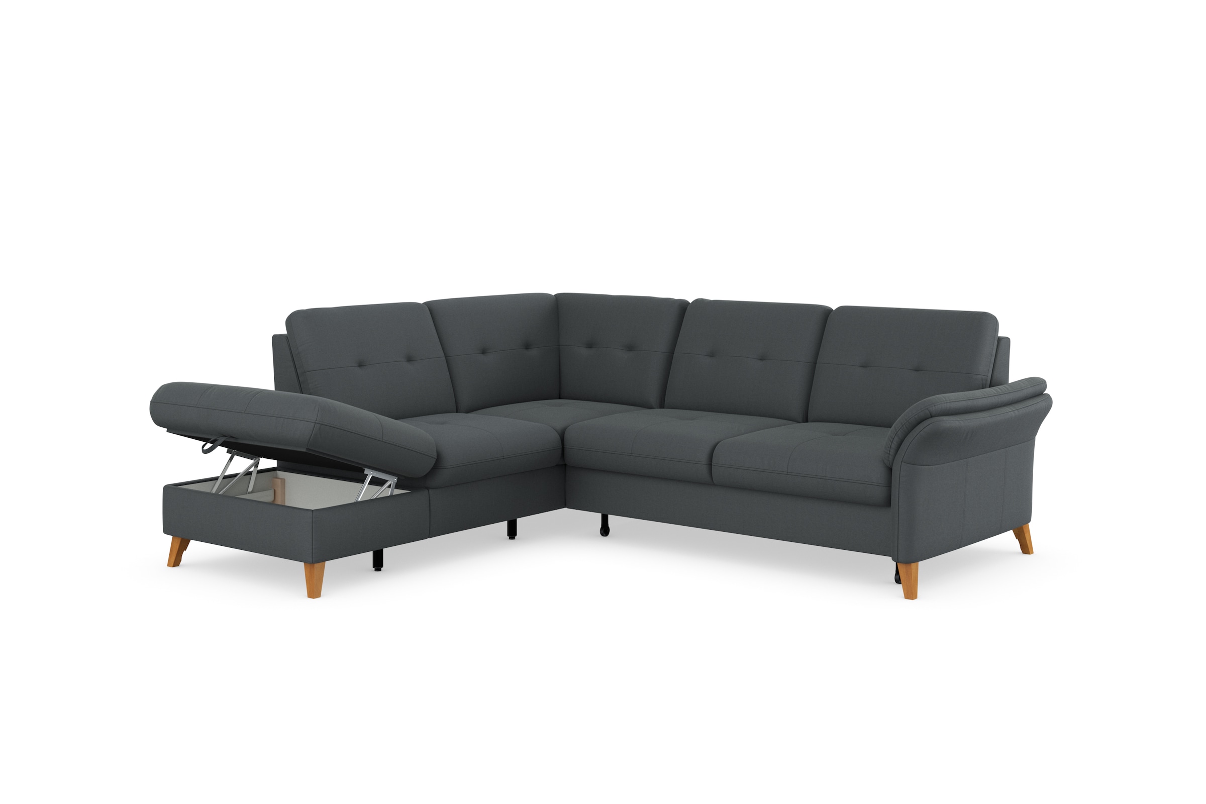 sit&more Ecksofa »Göteborg«, inkl. Sitztiefenverstellung, wahlweise mit Bettfunktion & Bettkasten