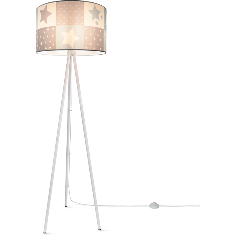 PACO HOME Stehlampe »Trina Cosmo« E27 Kinderlampe LED Kinderzimmer Lampe Sternen Motiv, Stehleuchte E27 Weiß