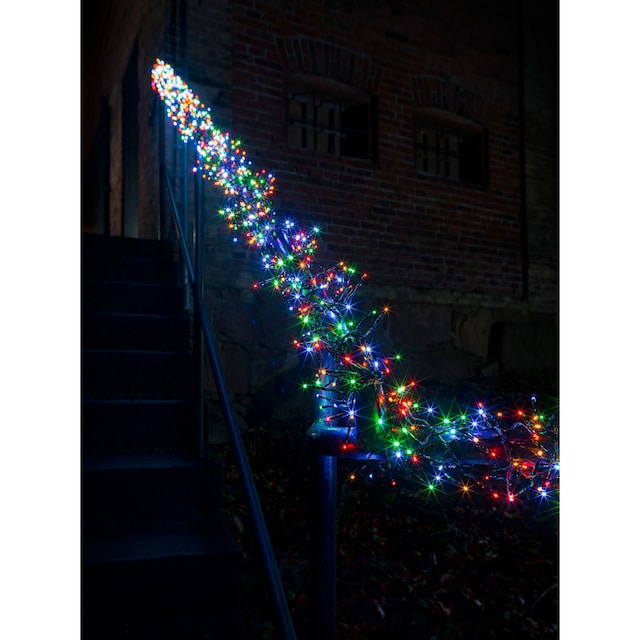 KONSTSMIDE LED-Lichterkette »Weihnachtsdeko aussen«, 960 St.-flammig, Micro  LED Büschellichterkette Cluster, mit 8 Funktionen, 960 Dioden auf Raten  kaufen
