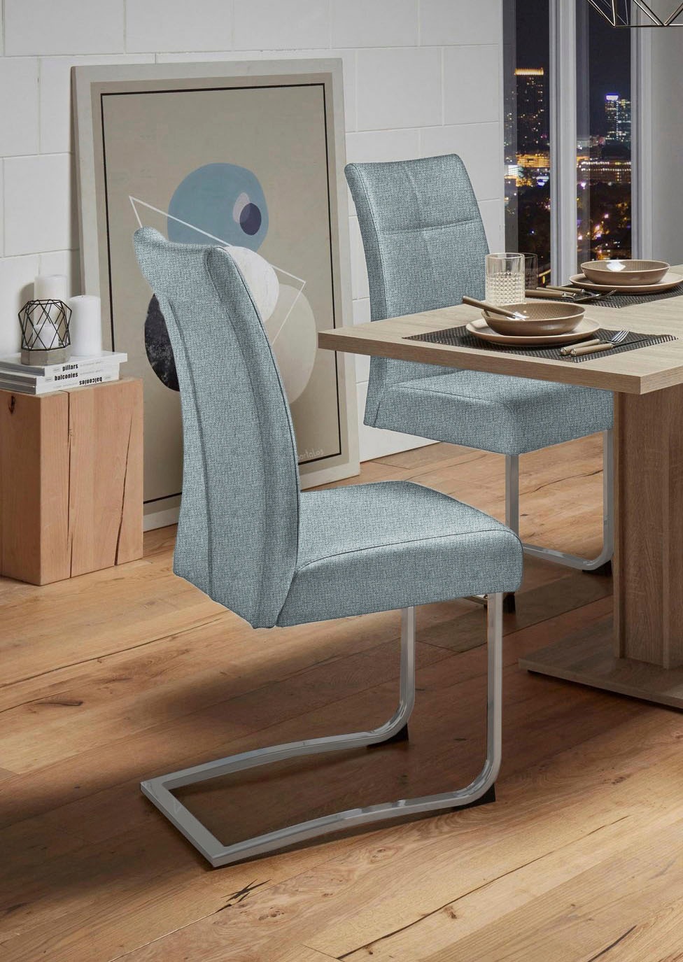 Home affaire Freischwinger »Rab«, (Set), 2 St., Strukturstoff, Bezug in ver günstig online kaufen