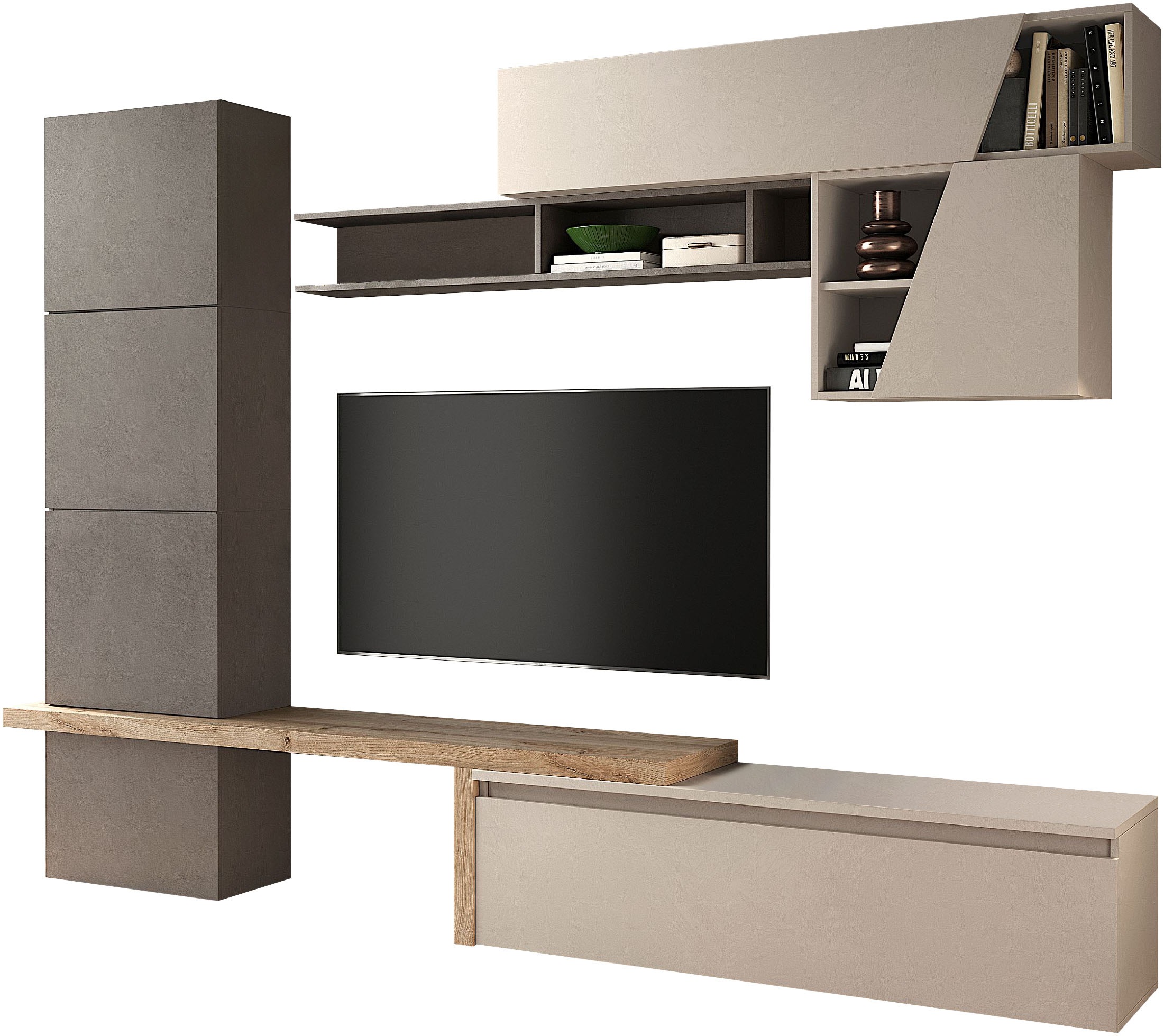 INOSIGN Wohnwand »INFINITY, 9tlg. Breite 280 cm, moderne Mediawand (Lowboar günstig online kaufen