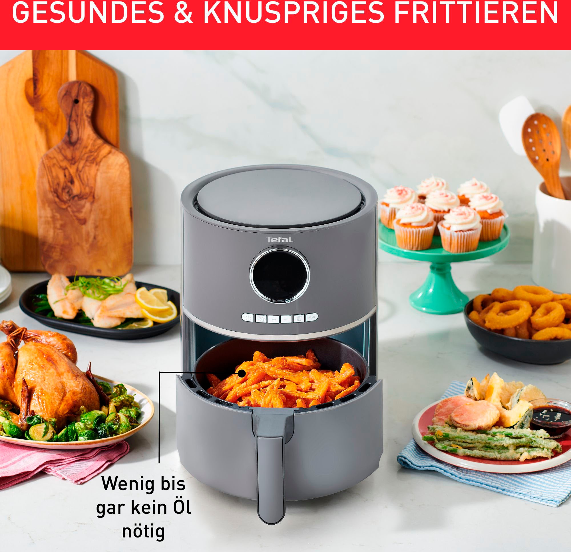 Tefal Heißluftfritteuse »Ultra Fry Digital«, 1400 W, 8 Programme, frittiere günstig online kaufen