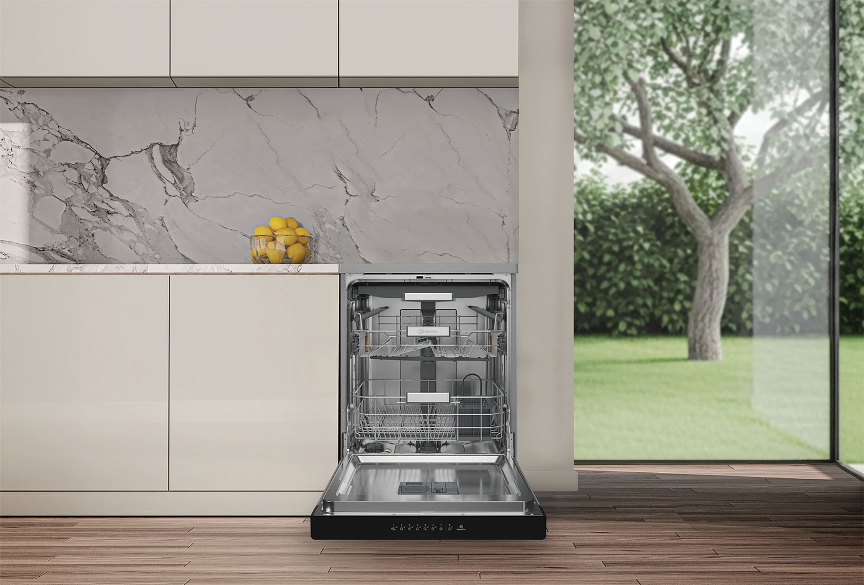 BAUKNECHT Standgeschirrspüler »OBFC Ecosilent2 9760« 9,5 l 14 tlg. Maßgedecke ActiveDry – automatische Türöffnung für bessere Trockungsergebnisse