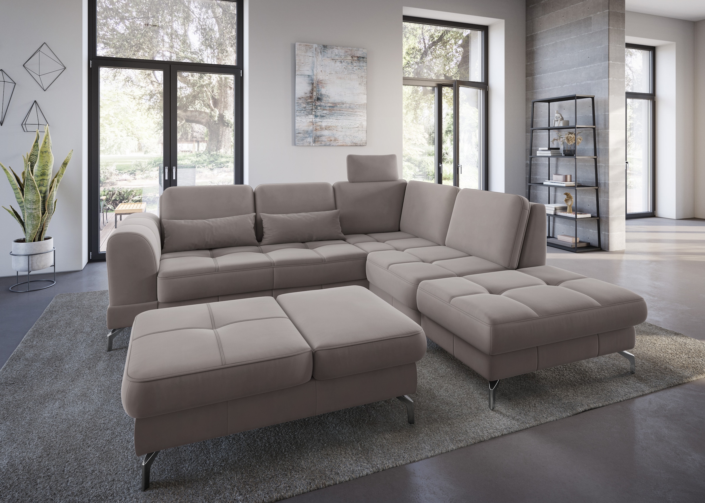 sit&more Hocker »Bendigo«, mit Klappfunktion, Bodenfreiheit 12 cm, wahlweise in 2 Fußfarben