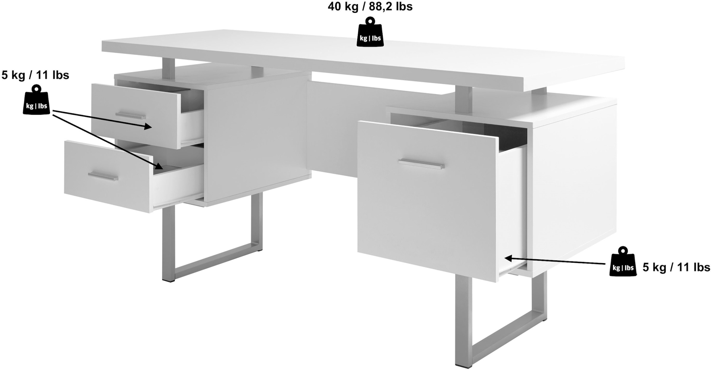 Jahnke Schreibtisch »CLB«, mit bestellen und Raten großer viel Arbeitsfläche Schreibtisch auf Stauraum