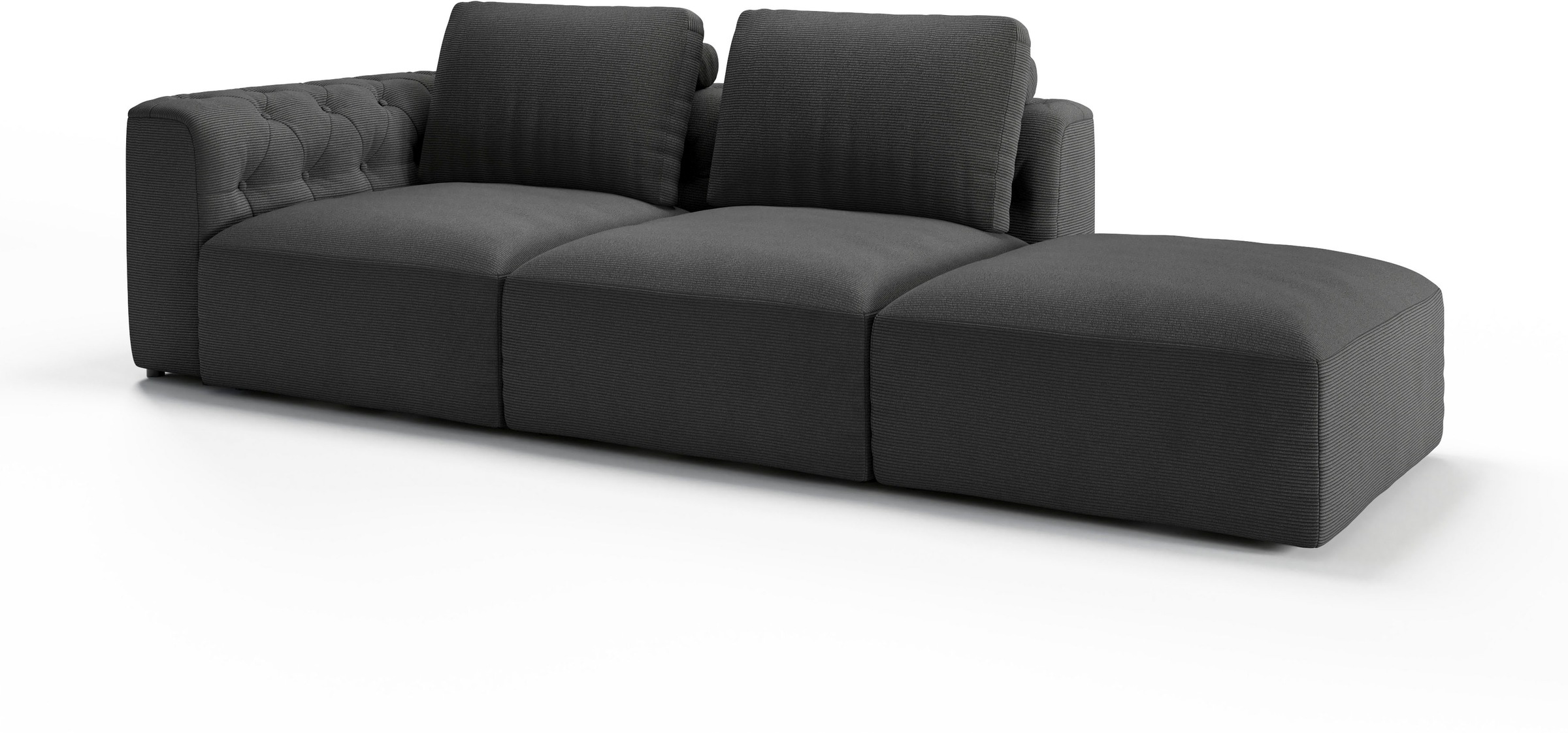 RAUM.ID Chaiselongue »Cushid«, Modul-Sofa, bestehend aus 2-Sitzer und Hocker