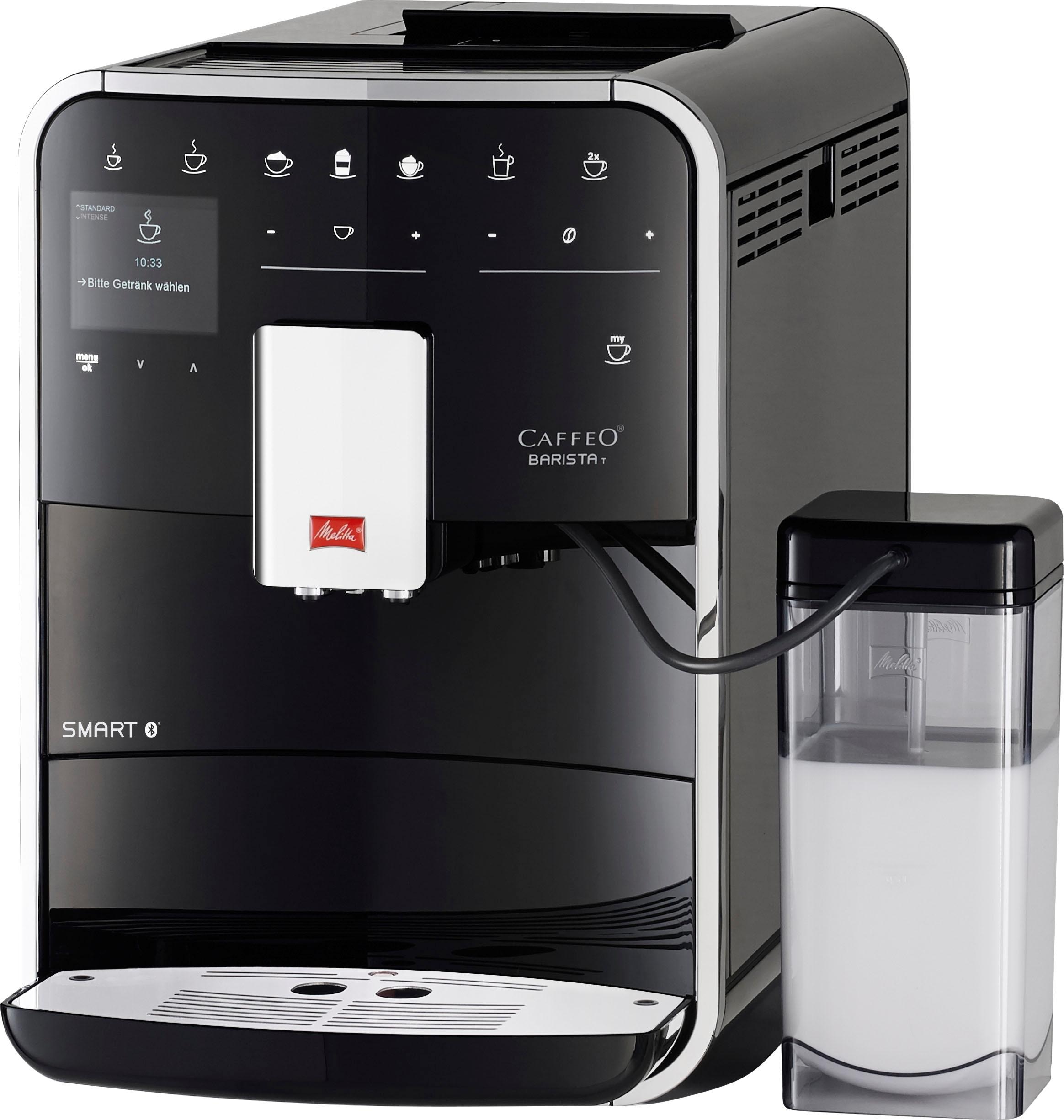 Melitta Kaffeevollautomat »Barista T Smart® F 83/0-102, schwarz«, 4 Benutzerprofile& 18 Kaffeerezepte, nach italienischem Originalrezept