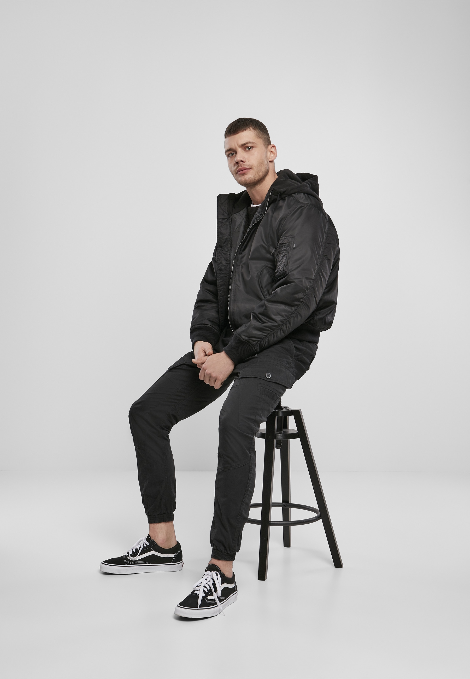 Brandit Anorak »Brandit Herren Hooded MA1 Bomber Jacket« 1 Stk. tlg. mit Kapuze
