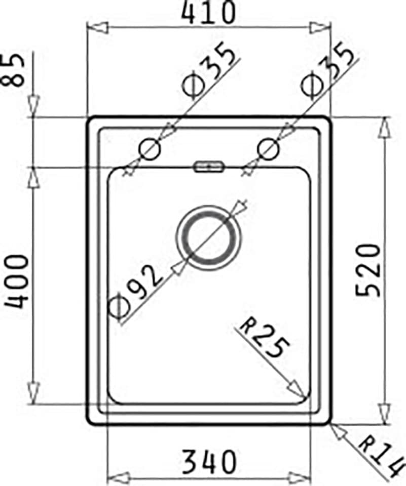 Pyramis Edelstahlspüle
