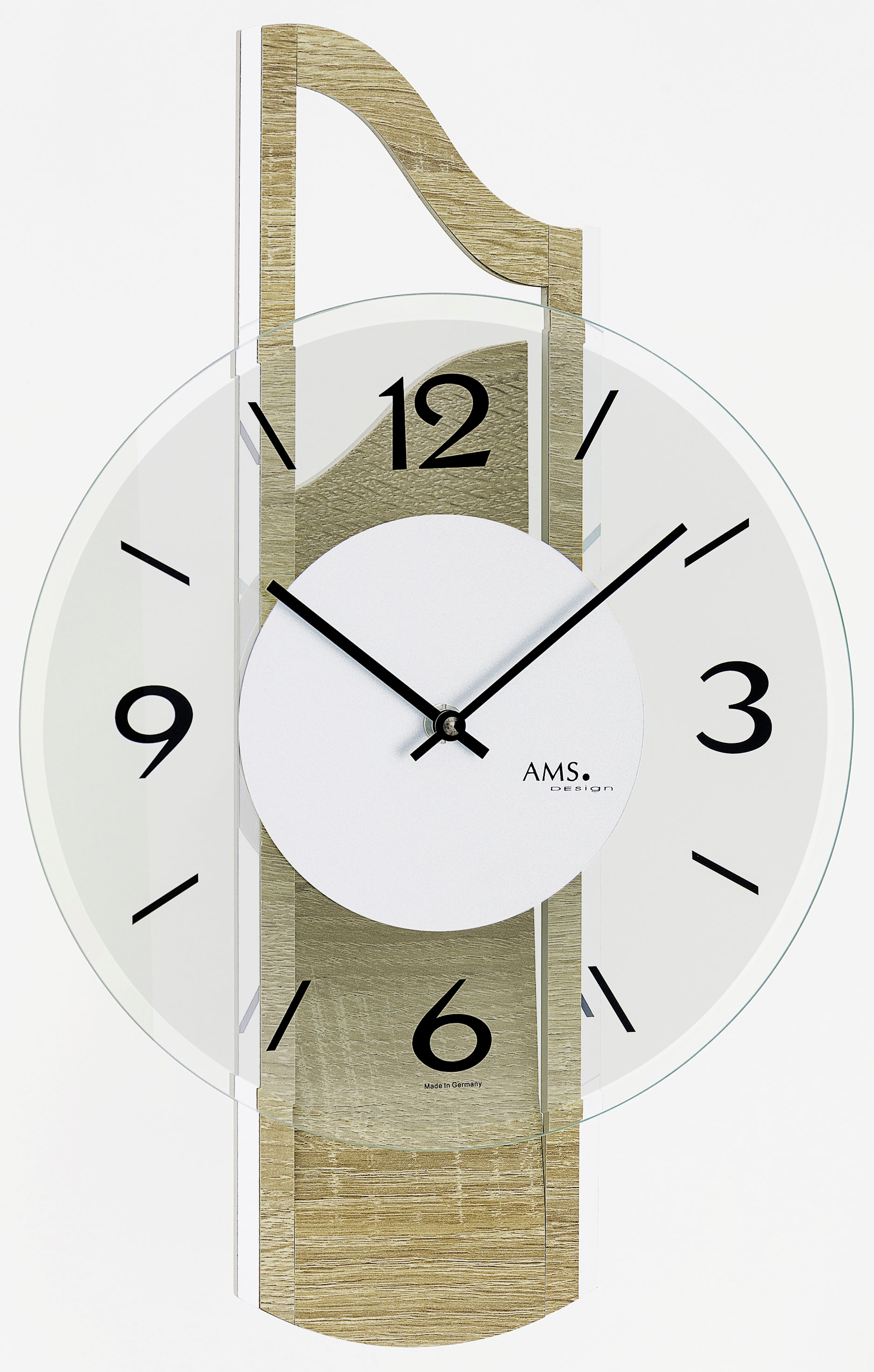 AMS Wanduhr »W9681«, Made in Germany,Holz,Wohnzimmer,Esszimmer,Küche,Arbeit günstig online kaufen