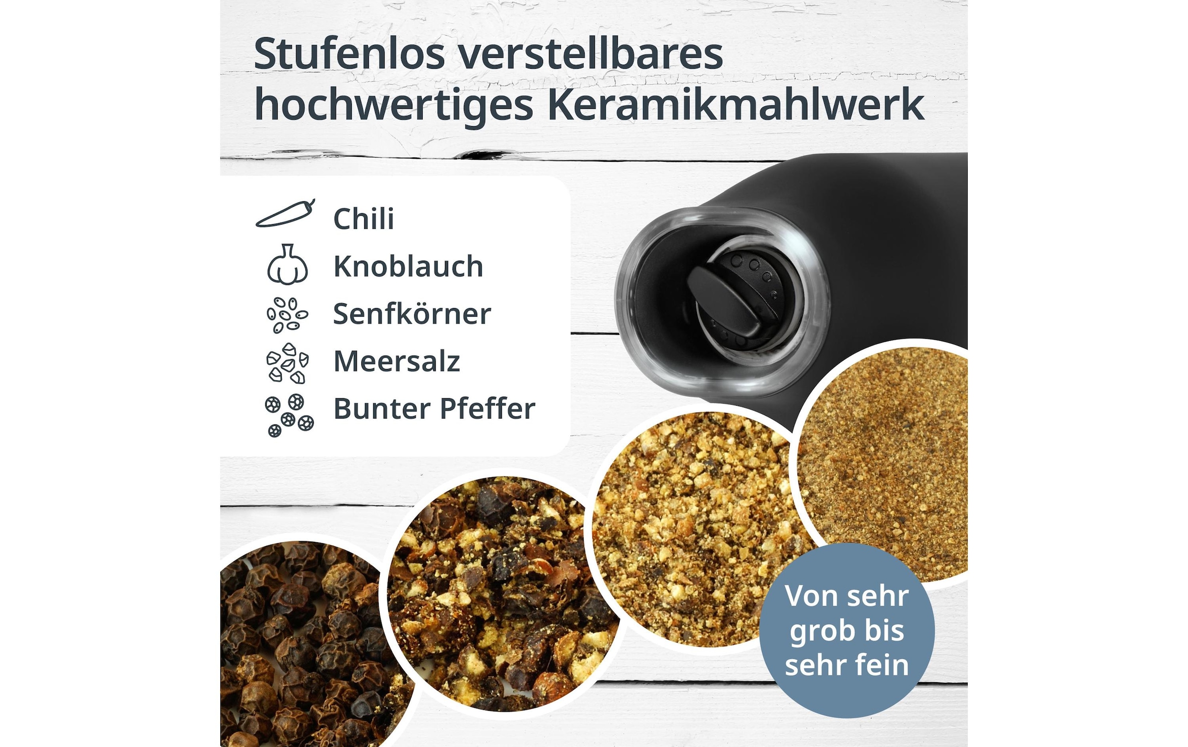 ADE Salz-/Pfeffermühle »18,3 cm«
