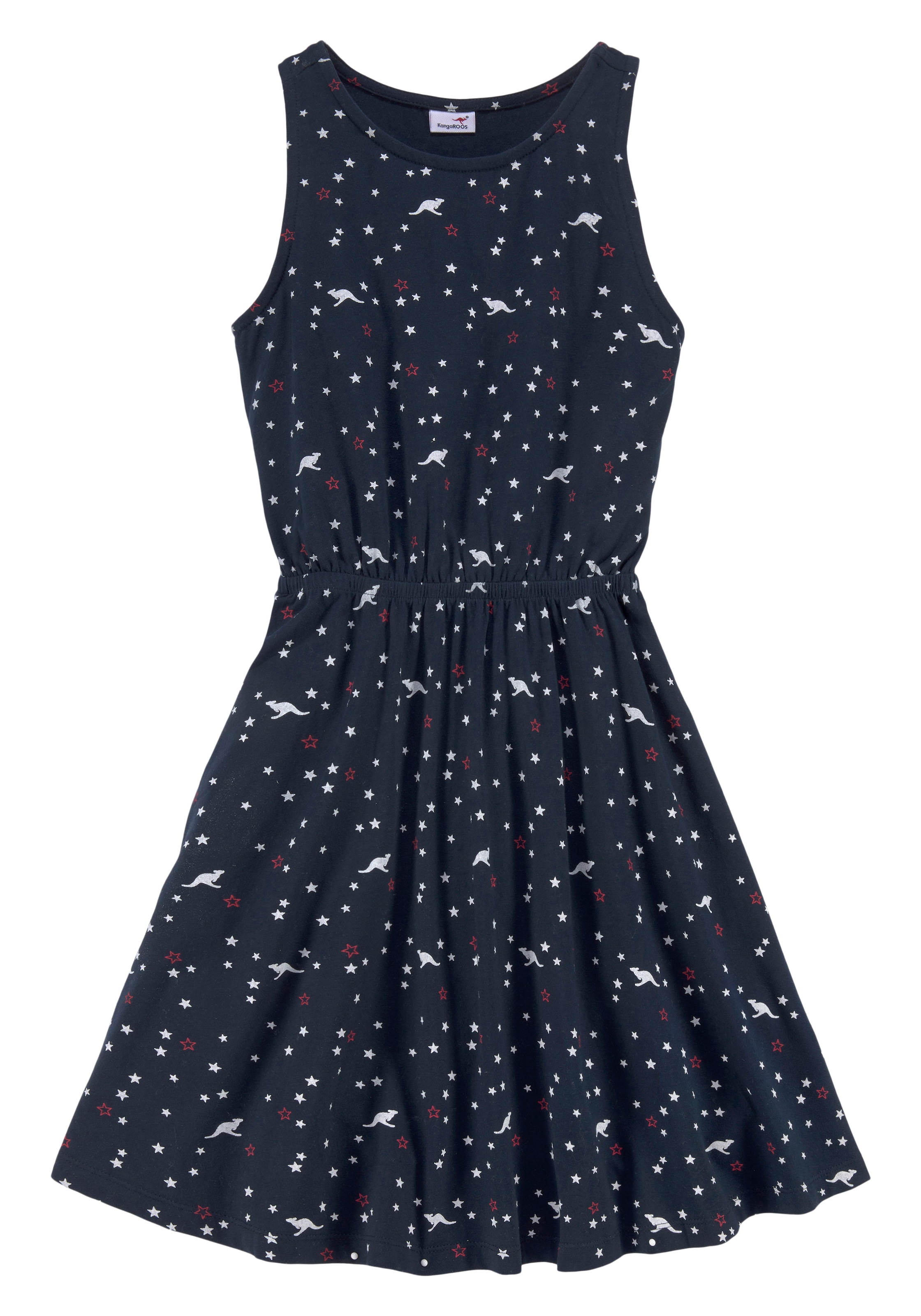 KangaROOS Jerseykleid », Skaterkleid in schönen Allover-Muster« für Partys und Treffen mit Freunden,  kniefrei,  modisch