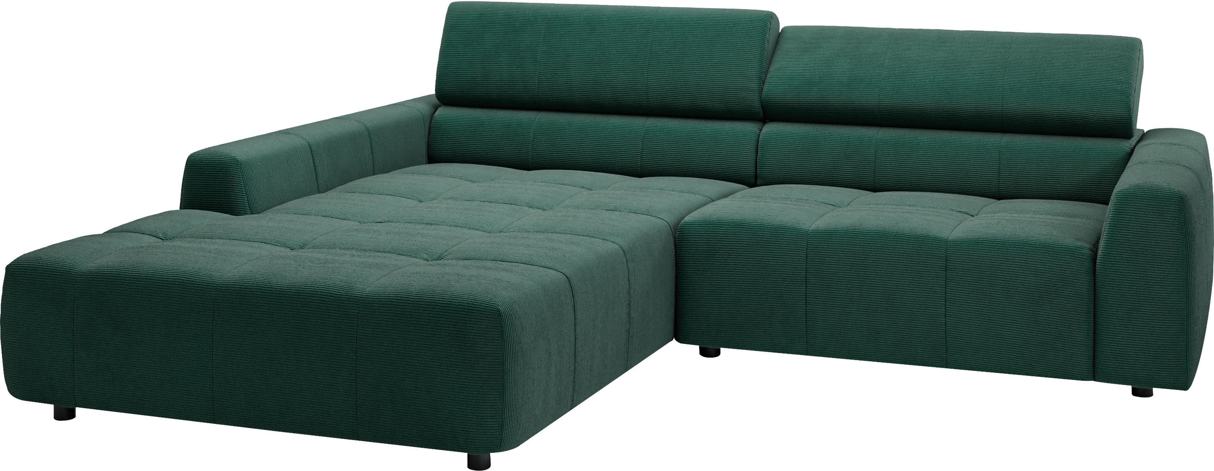 3C Candy Ecksofa »Denver auch mit Cord- und Easy care-Bezug, Kopfteilverstellung L-Form«, wahlweise. mit motorischer Sitztiefenverstellung