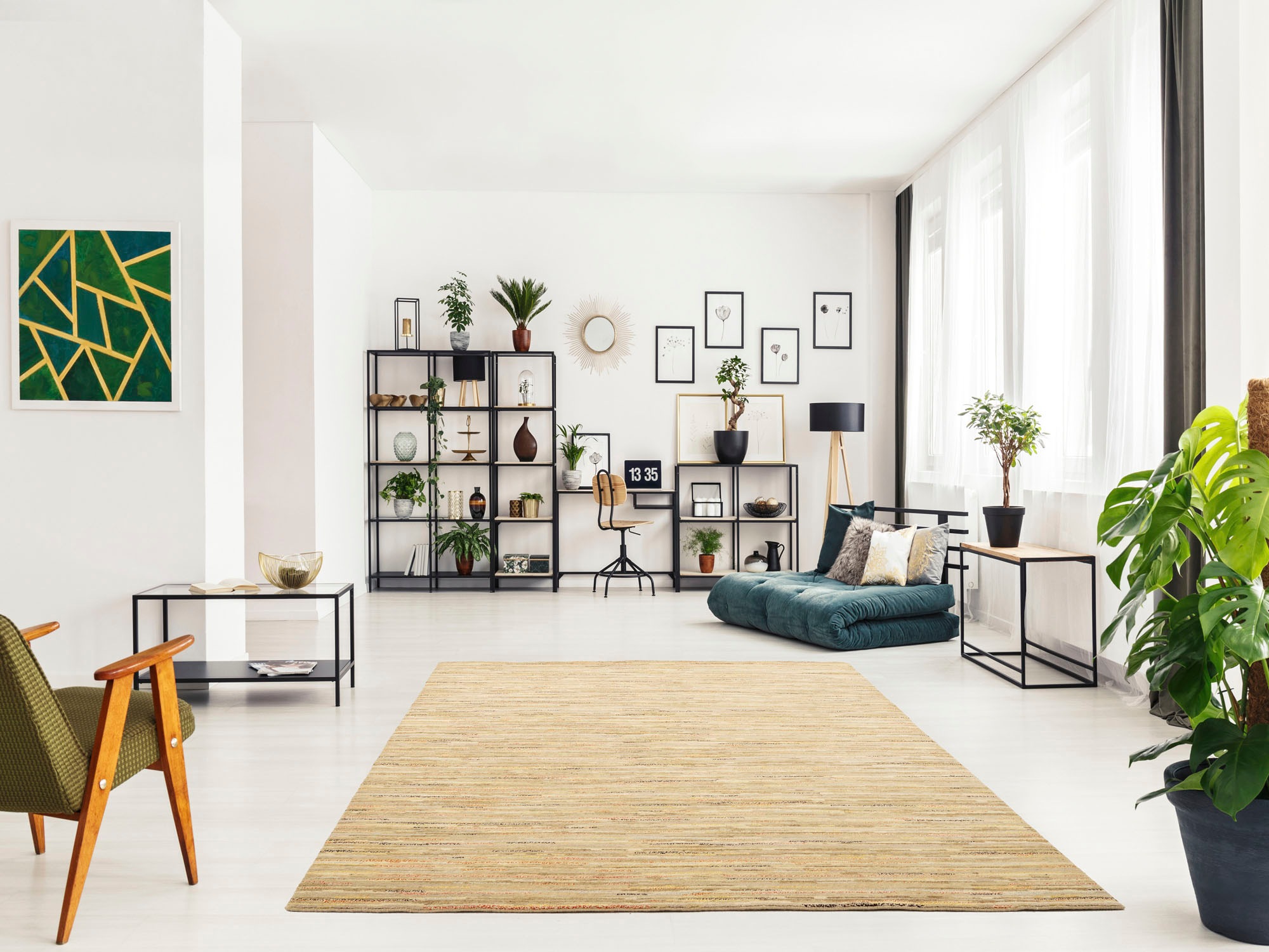 OCI DIE TEPPICHMARKE Teppich »HIMALI LINEA«, rechteckig, 5 mm Höhe, Wohnzimmer