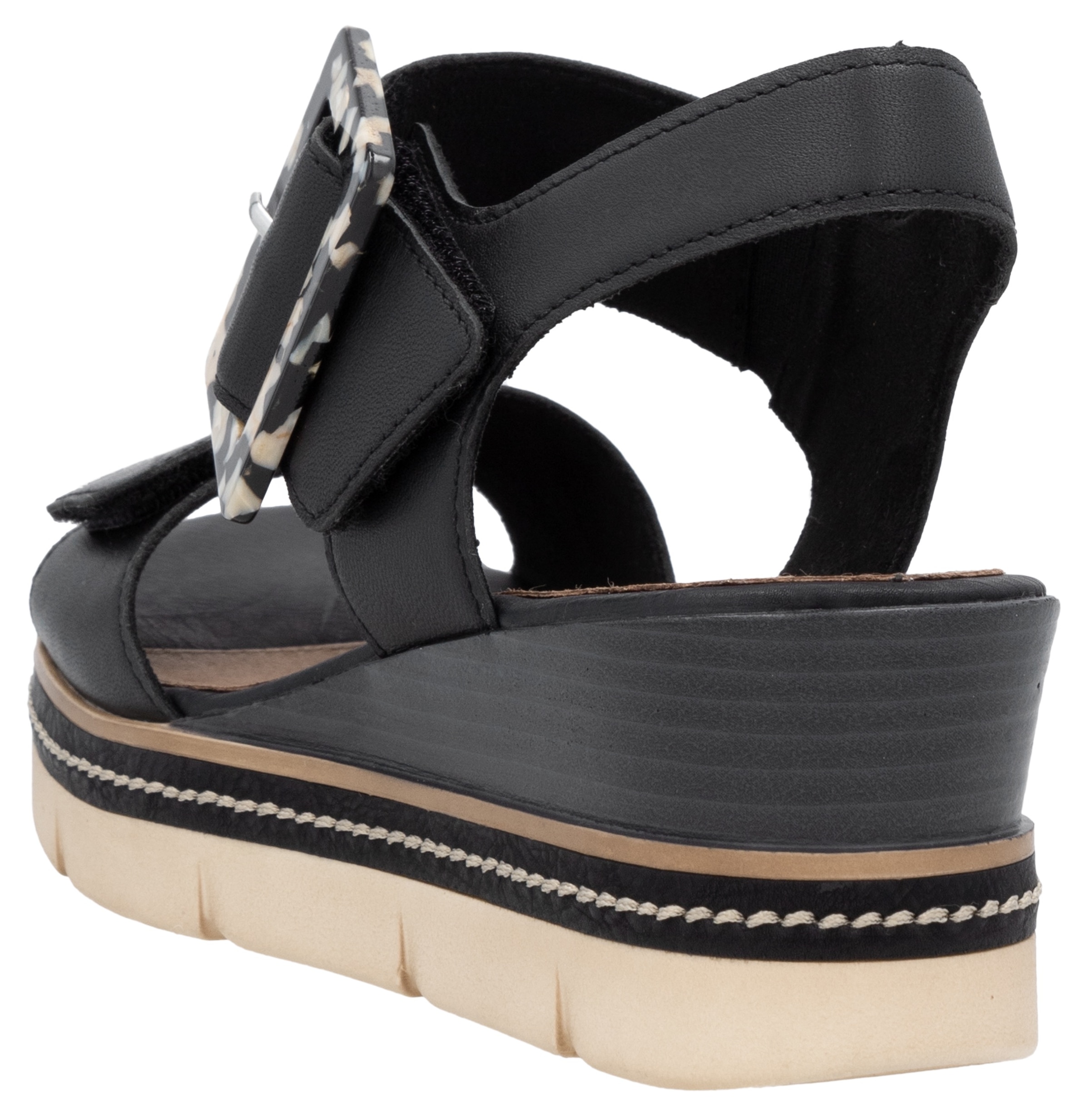 Remonte Keilsandalette »Elisabeth Hurley-Collection«  Keilabsatz, Riemensandale, Sommerschuh, auffällige Zierschnalle