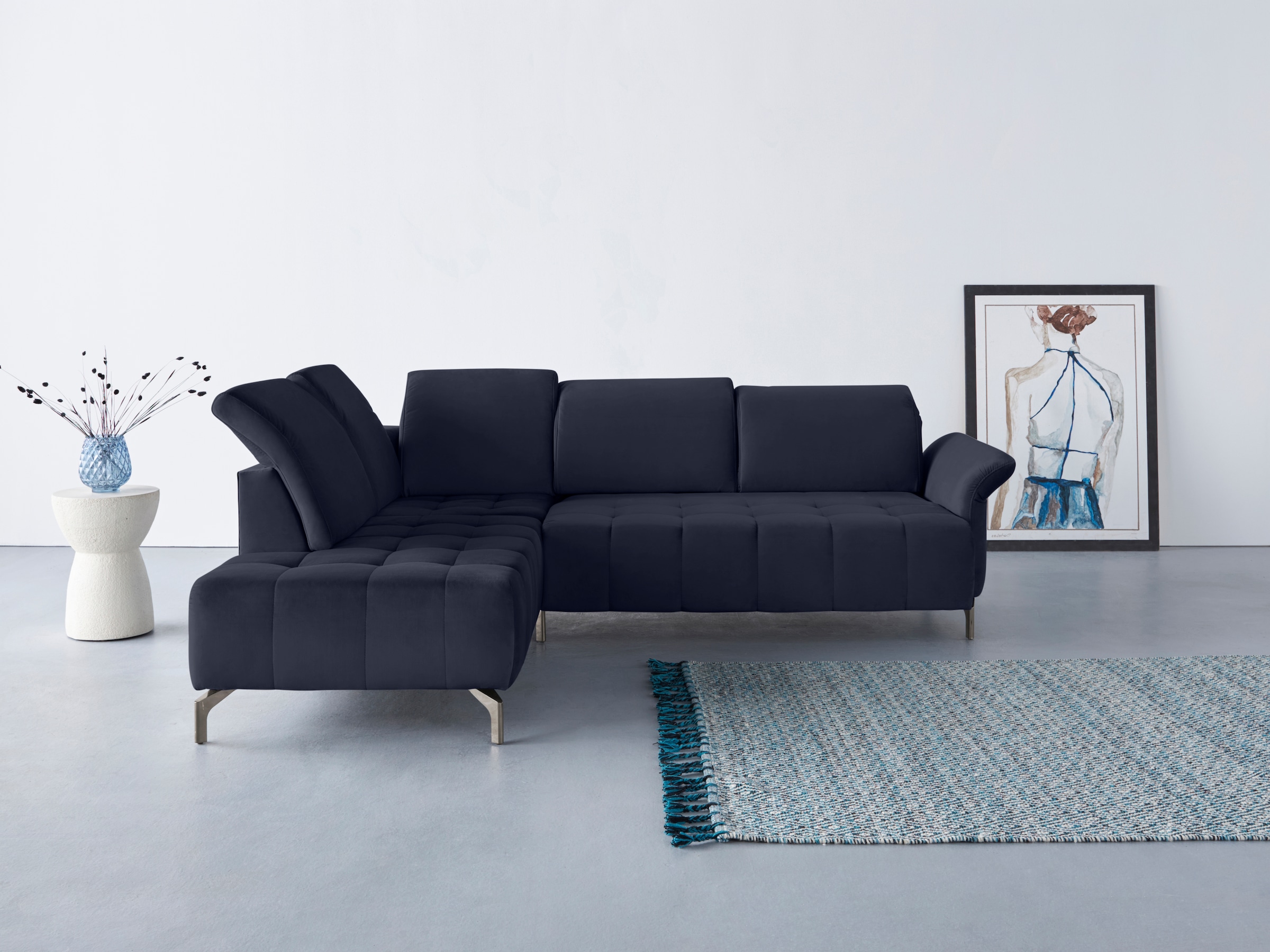 Home affaire Ecksofa »Fresh L-Form« Federkern, wahlweise Kopfteilverstellun günstig online kaufen