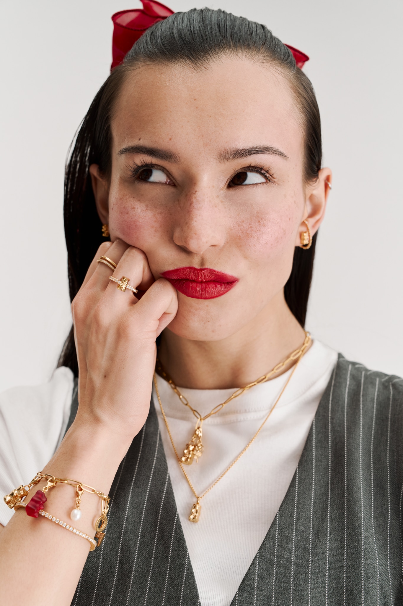 THOMAS SABO Fingerring »THOMAS SABO x HARIBO: Ring mit Goldbär«, mit Zirkonia (synth.)
