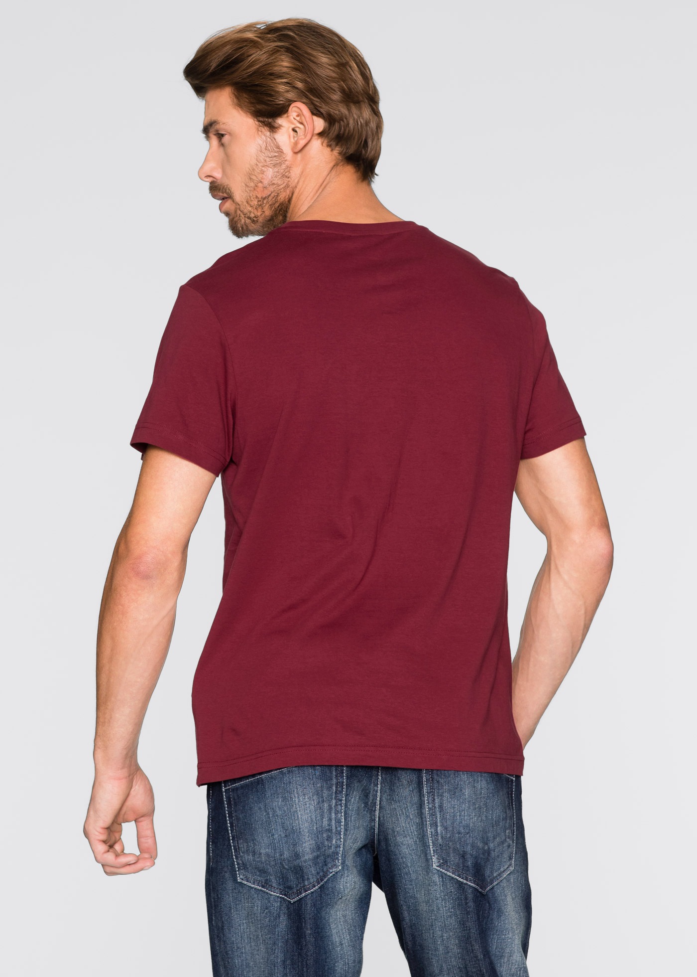 bonprix T-Shirt »T-Shirt (3er Pack)« Packung, 3 Stk. bequemer Regular Fit, Rundhalsausschnitt, leichte Stoffqualität