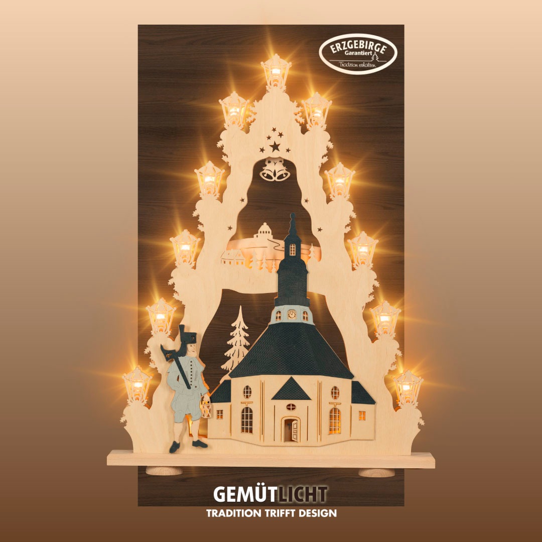 Weigla Lichterbogen »Seiffener Kirche, große Lichterspitze aus Holz, Made i günstig online kaufen