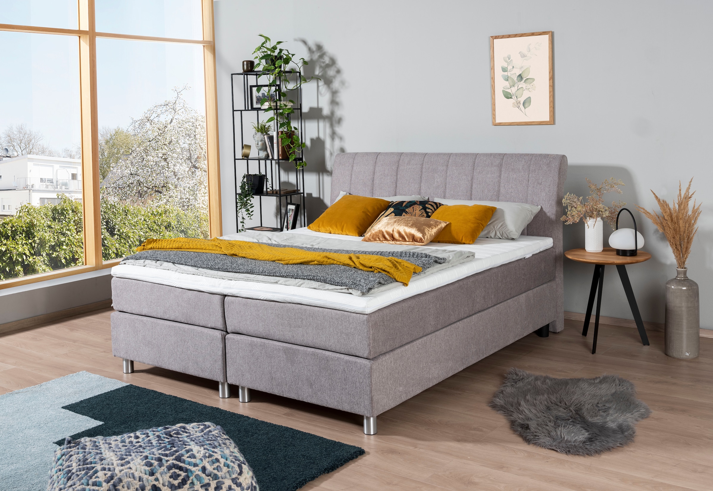 alina Boxspringbett »Elsa fix«, inklusive Matratze und Topper, in verschiedenen Größen und Härtegraden