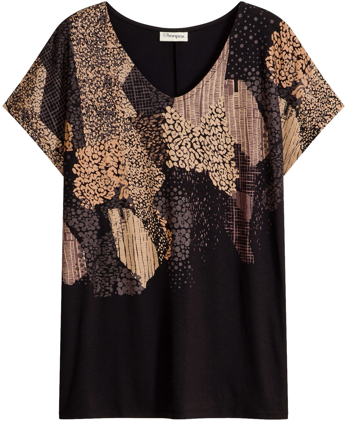 bonprix T-Shirt Oversize-Passform, überschnittene Schultern, Kurzarm, aus Viskose