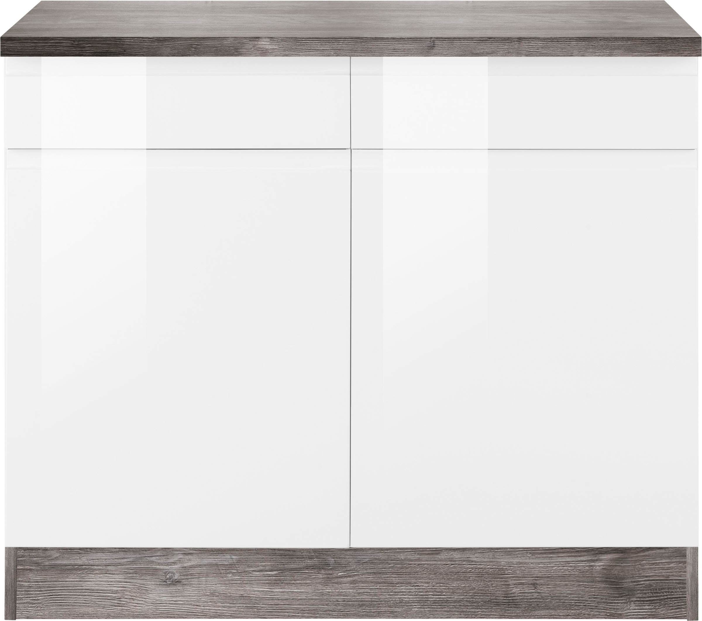 KOCHSTATION Unterschrank KS-Virginia 100 cm breit, mit 2 Türen und 2 Schubk günstig online kaufen