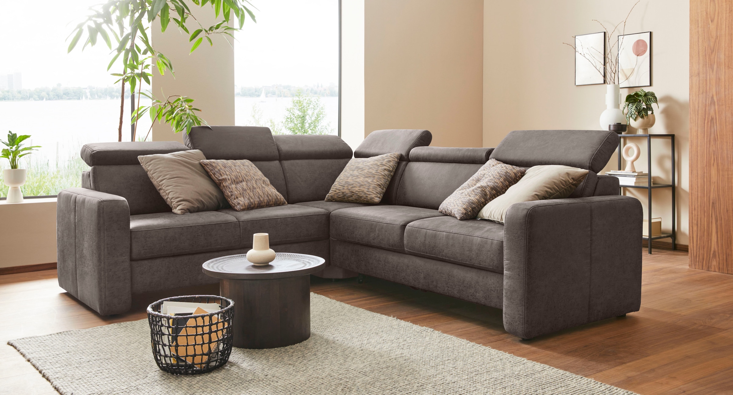 sit&more Ecksofa »Bologna L-Form« Kopfteilverstellung, wahlweise mit Bettfu günstig online kaufen