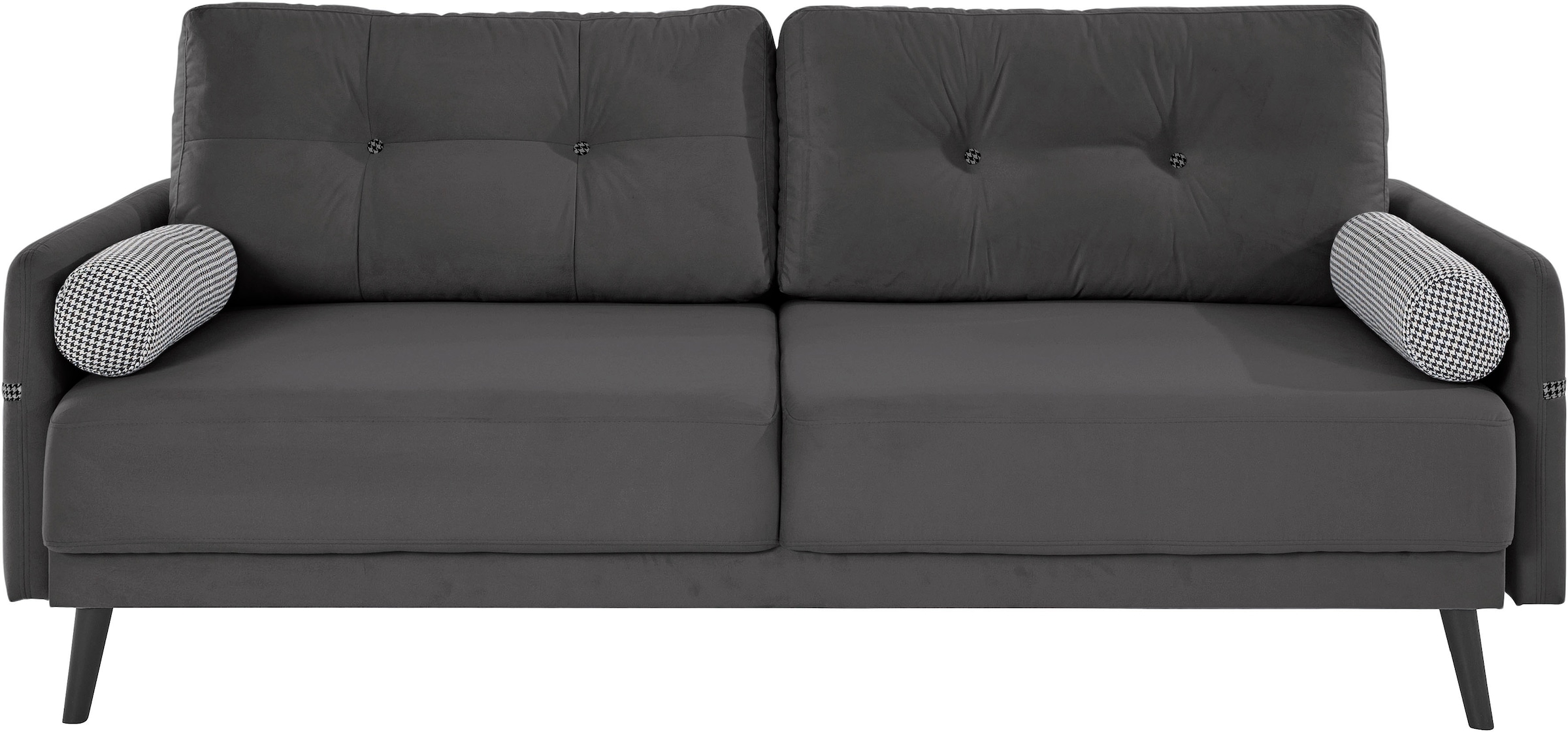 INOSIGN Schlafsofa »Emily«, incl. Bettfunktion und Bettkasten, Seitentache im Armteil, Federkern