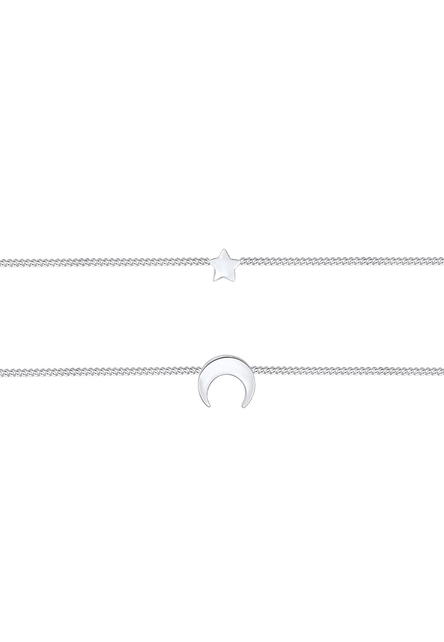 Elli Collier »Choker Layer Halbmond und Sterne 925er Silber«