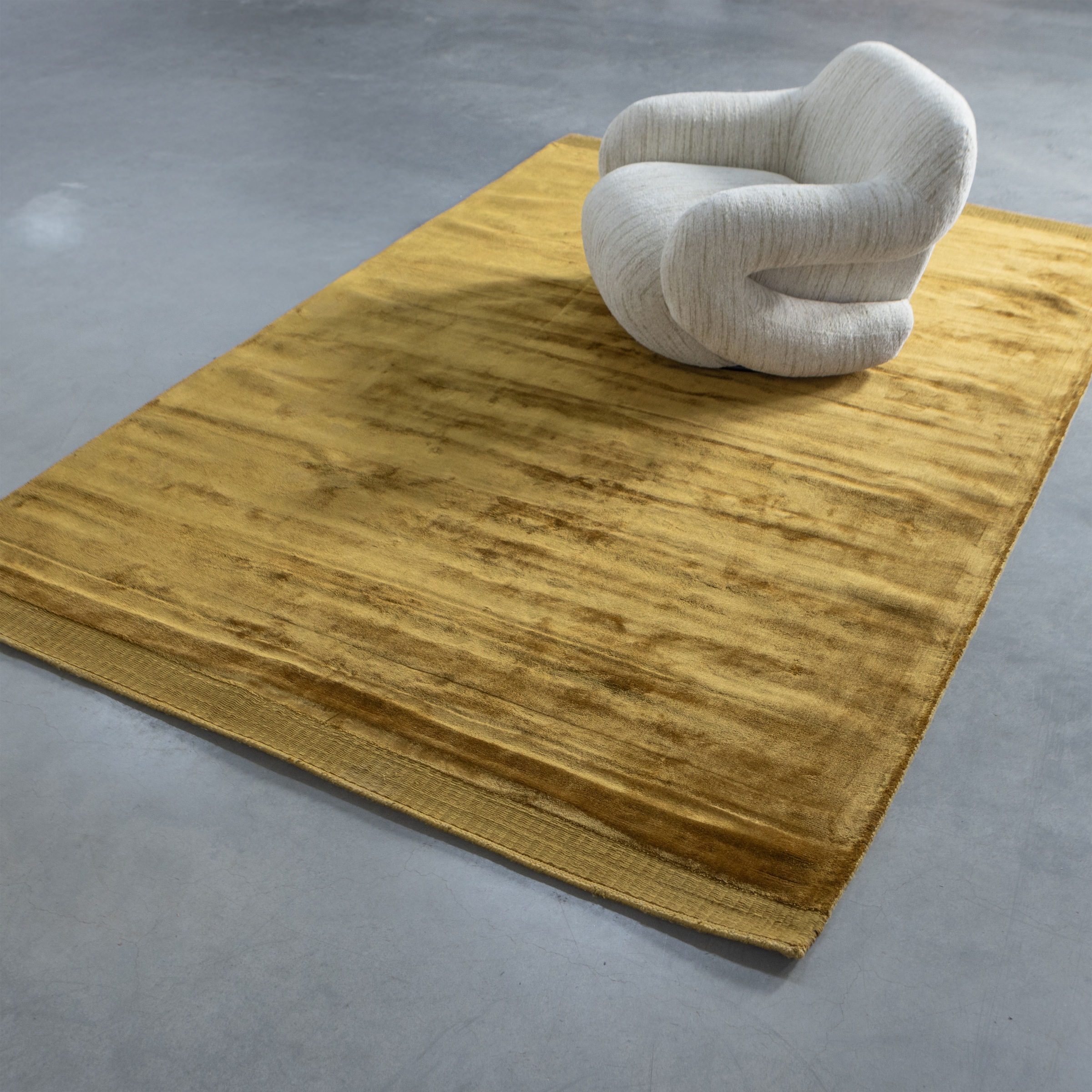 WOOOD Teppich »TAMMO TEPPICH 200x300CM HONIGGELB« rechteckig 10 mm Höhe WOOOD Tammo Teppich vereint weiche Viskose, Baumwolle, modern