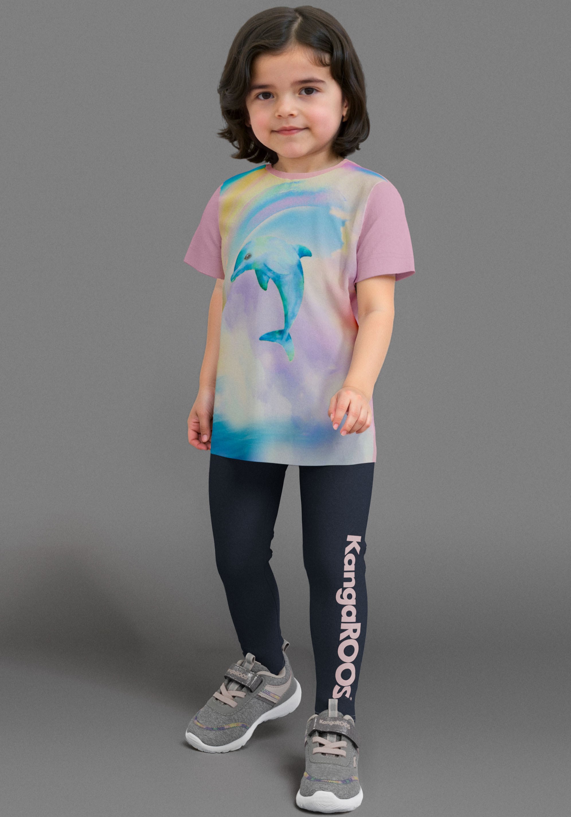 KIDSWORLD T-Shirt »Shirt mit großem Fotodruck«, T-Shirt mit süßen Delfin-Fotodruck