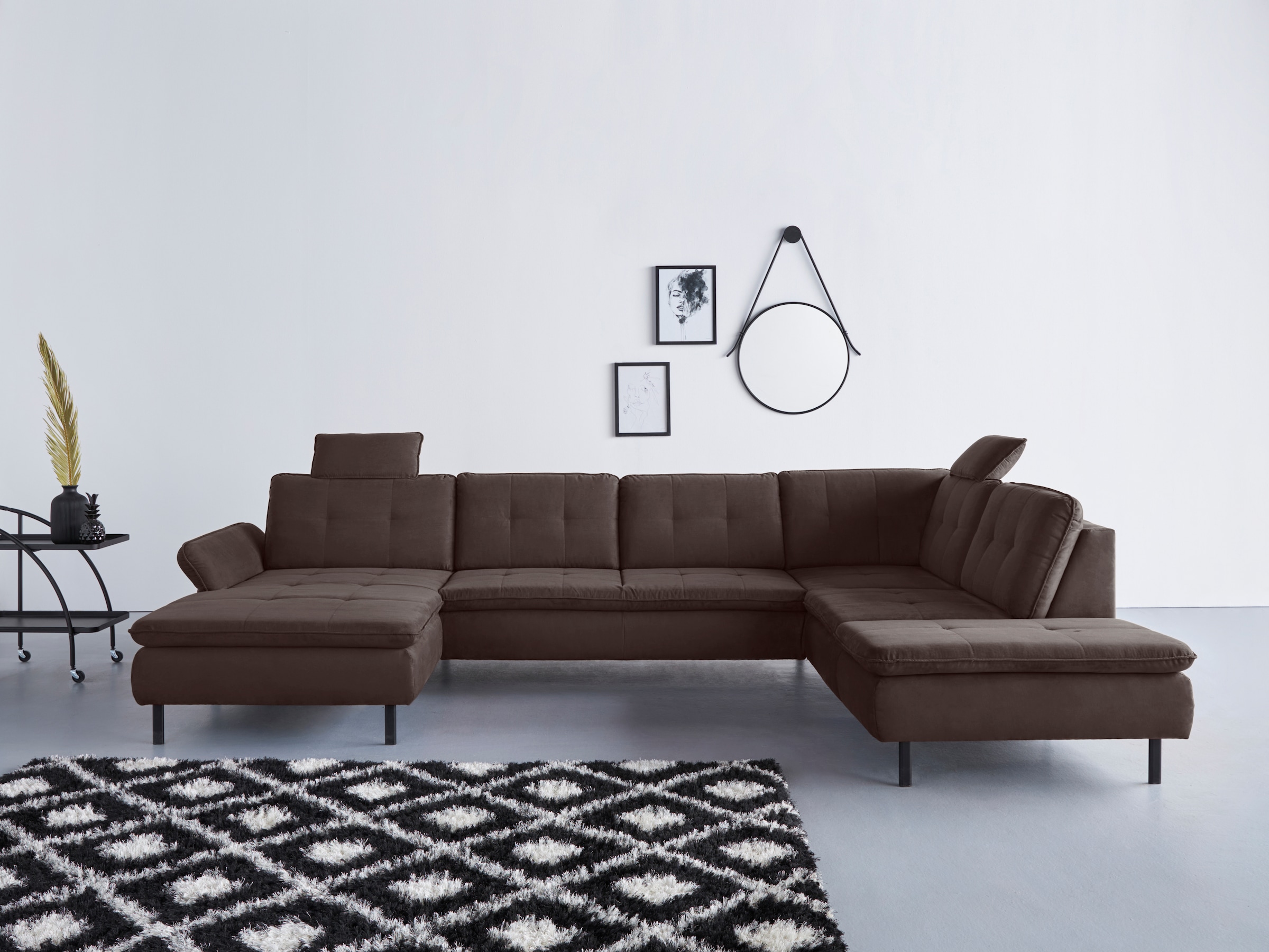 Home affaire Wohnlandschaft »Birkholm U-Form« Armlehnverstellung, auch in E günstig online kaufen