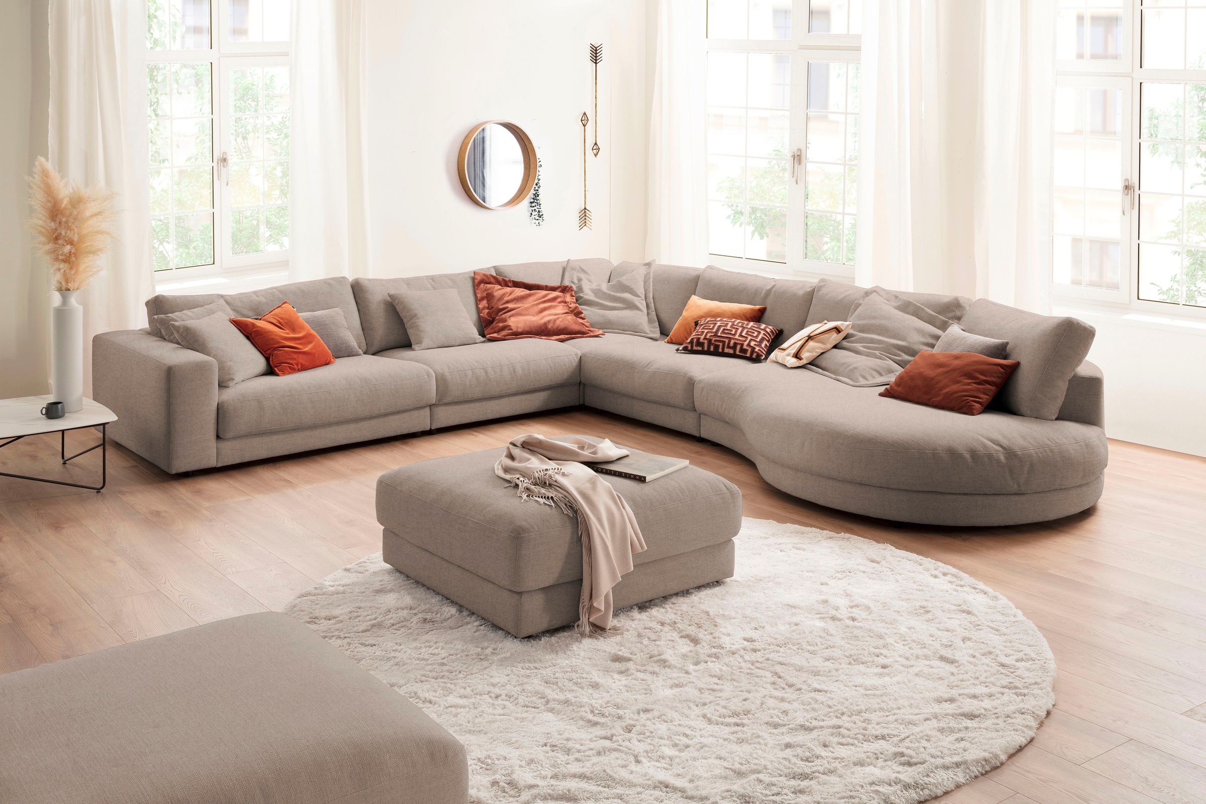 3C Candy Ecksofa »Enisa II, bequem und komfortabel, Mega Familiensofa, L-Form«, incl. 3 Flatterkissen, wahlweise mit Flecken-Schutz-Bezug Easy care