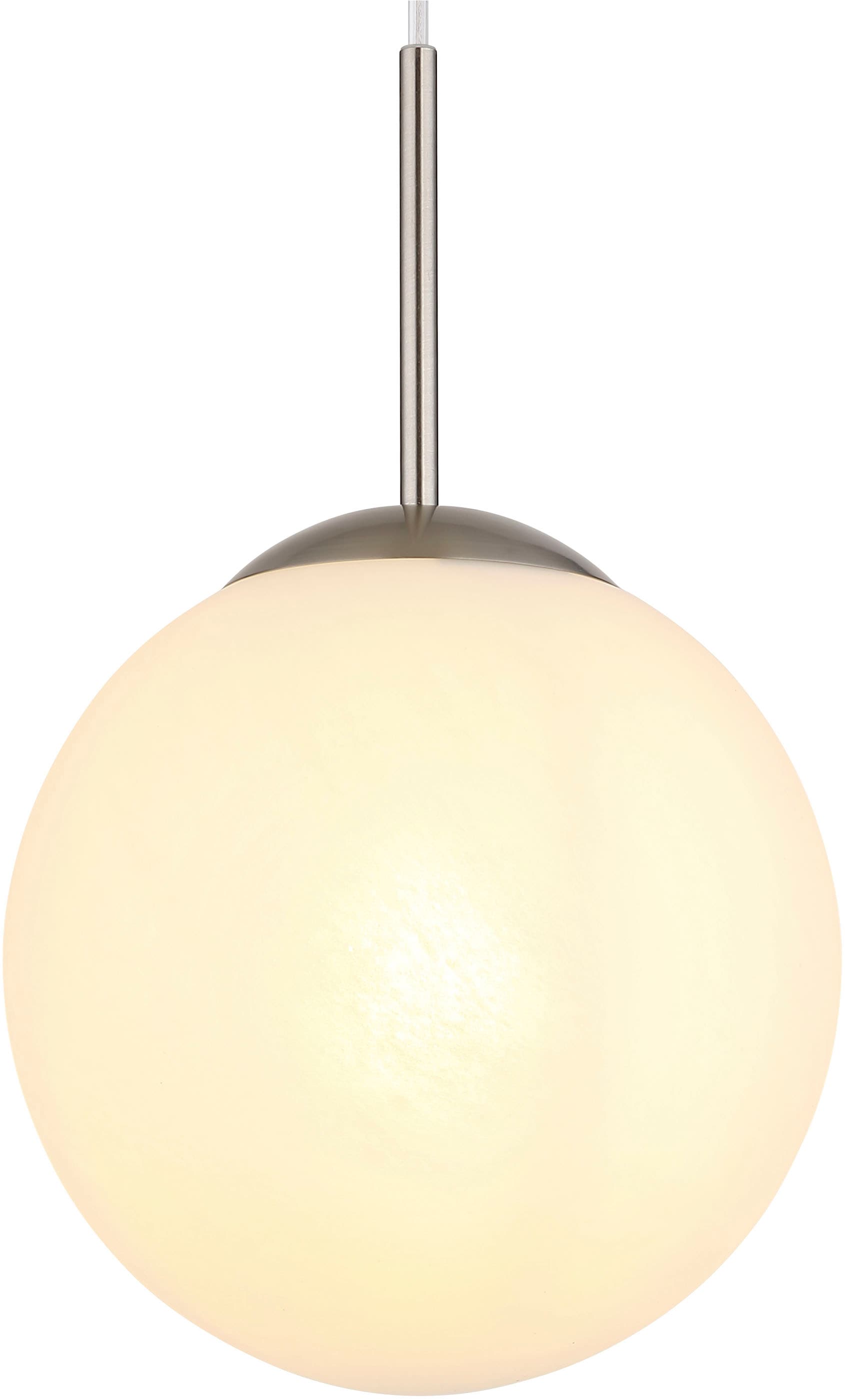 NOWA Pendelleuchte »KOP«, 1 flammig, Leuchtmittel E27 | ohne Leuchtmittel, Hängeleuchte, Hängelampe, Glaskugel opal, alabaster Optik