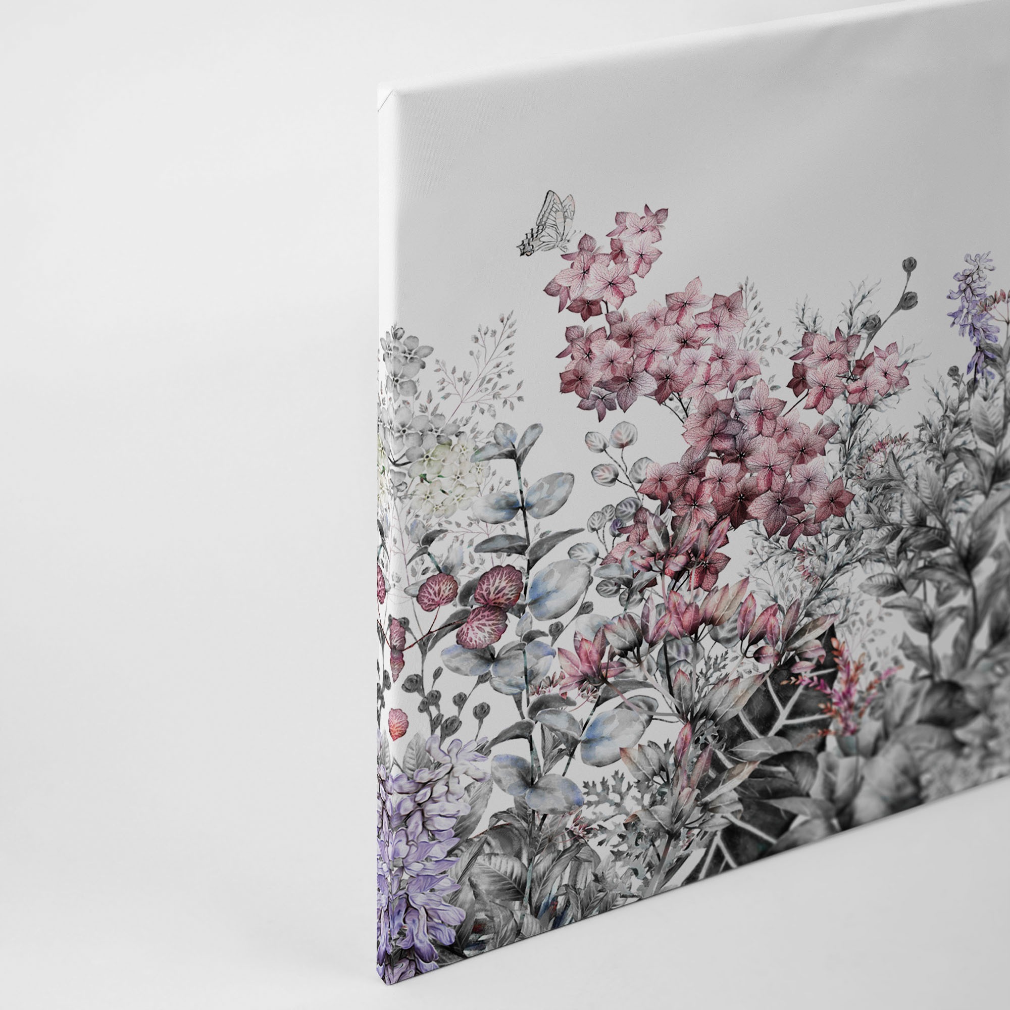 A.S. Création Leinwandbild »Flower Painting«, Kunst-Blumen-Kinder, (1 St.), Landhaus Keilrahmen Blumen Leinwand-Bild Wohnzimmer modern Wandbild