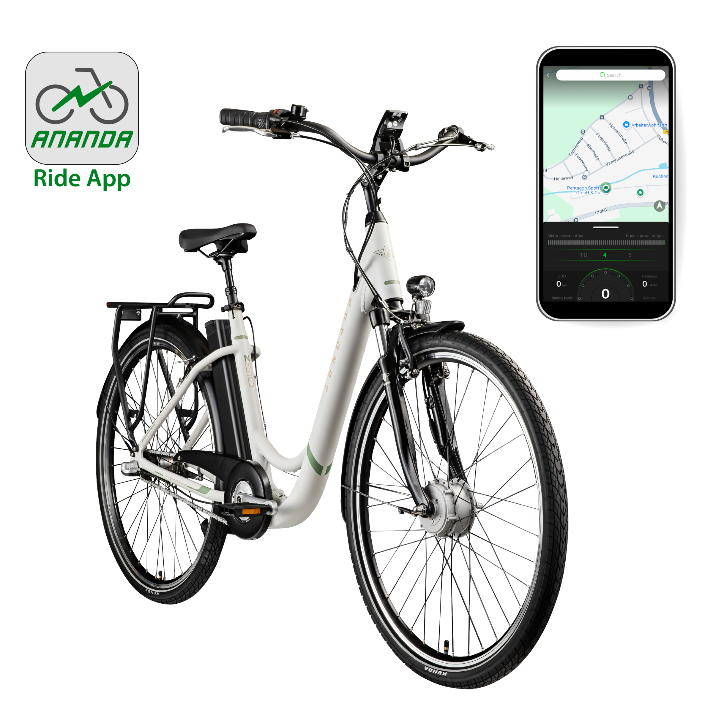 Zündapp »Z510« 3 Gang Nabenschaltung Frontmotor 250 W E Bike 28 Zoll Damenfahrrad ab 155 cm mit 3 Gang Nabenschaltung