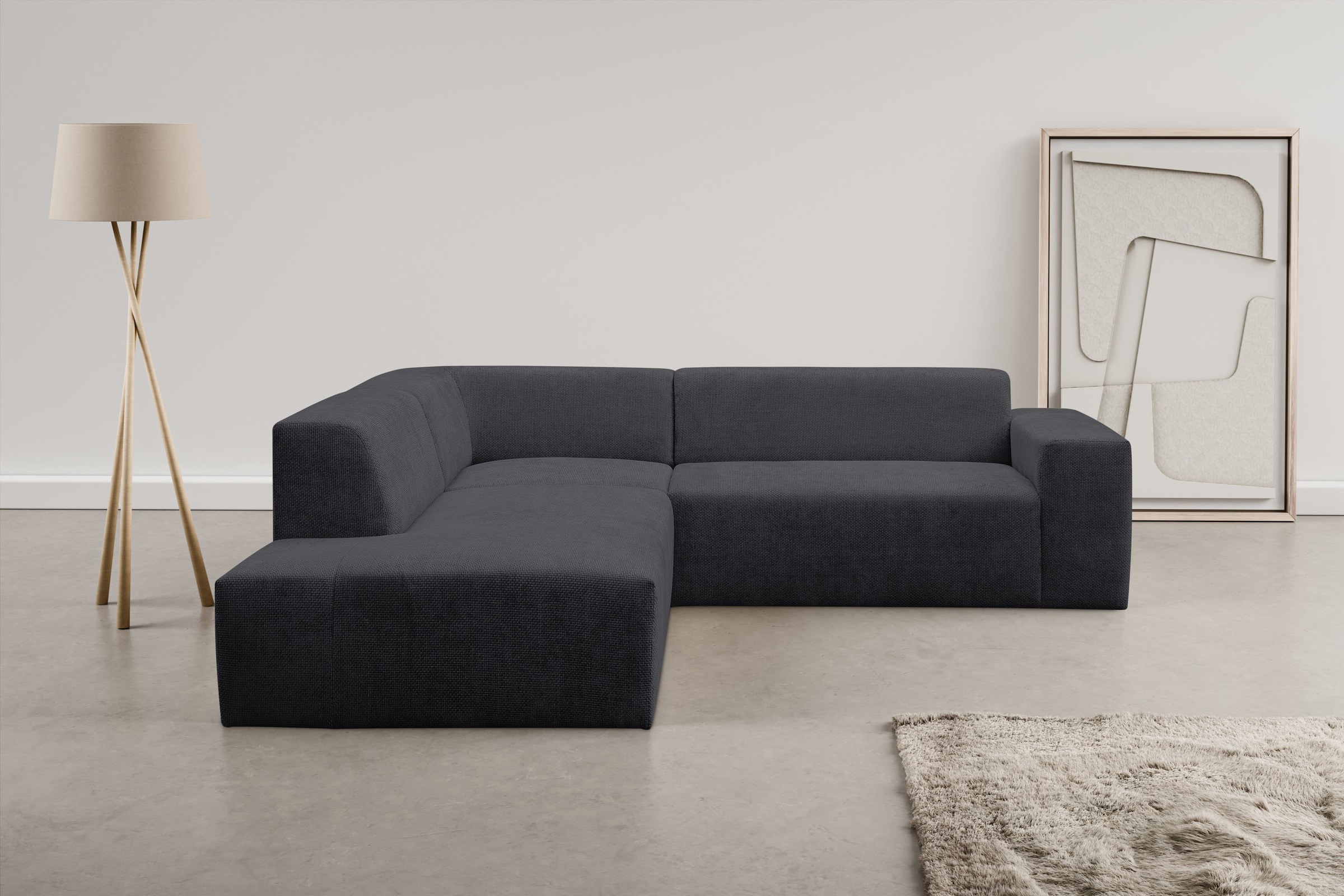 WERK2 Ecksofa »Zeus-M, tolles Sofa mit schönen Details, L-Form«, Curvy Tren günstig online kaufen
