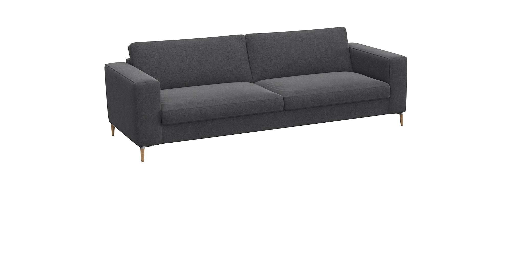 FLEXLUX 3-Sitzer »Fiore, super Sitzkomfort durch Kaltschaum im Sitz«, breite Armlehnen, Füße Alu+ Eiche