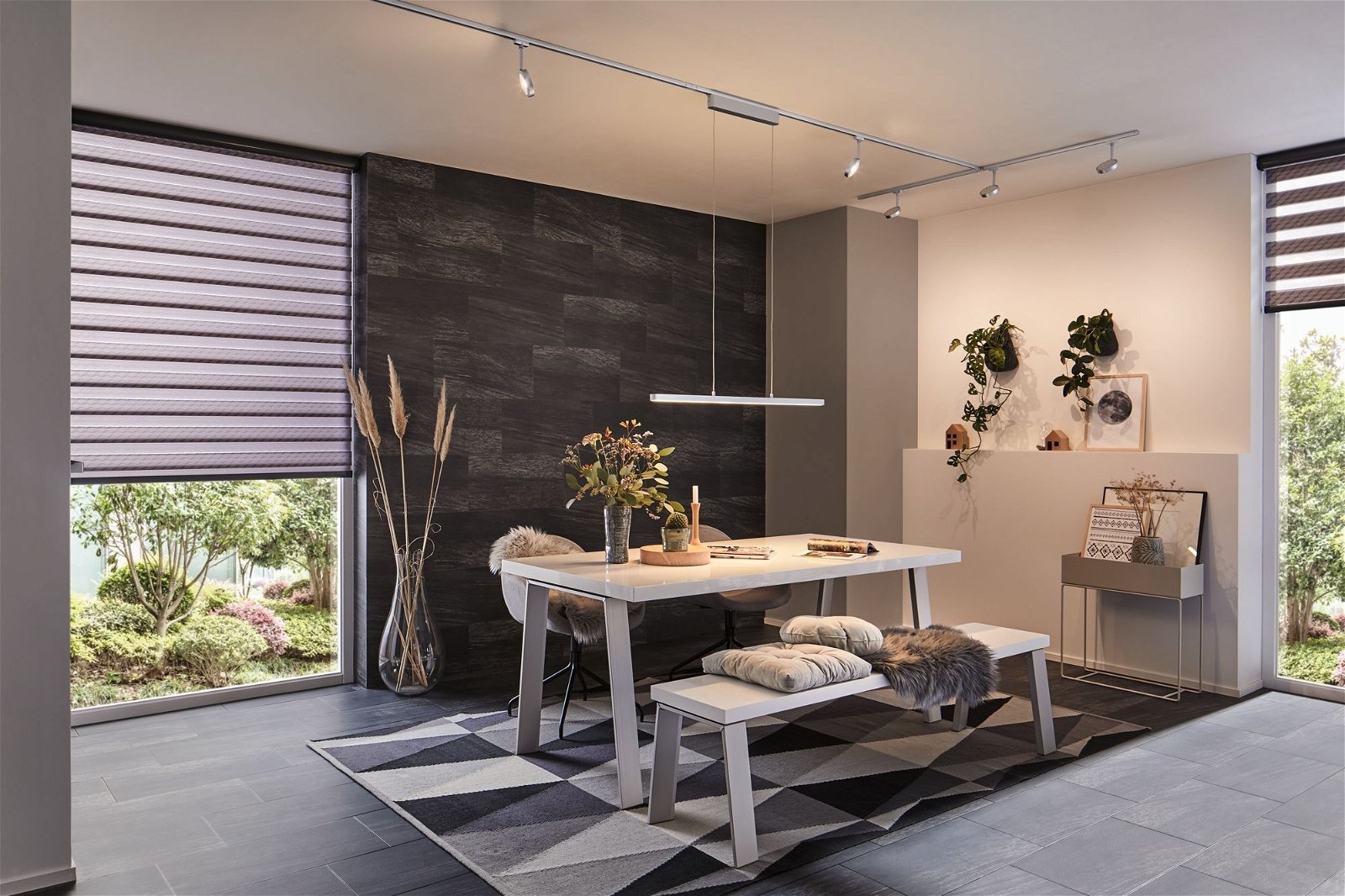 Paulmann Schienensystem-Leuchten »URail Pendel Smart Home Lento 3x1800lm 3x13,5W 230V Chrom matt«, Zigbee 3.0 Tunable White dimmbar